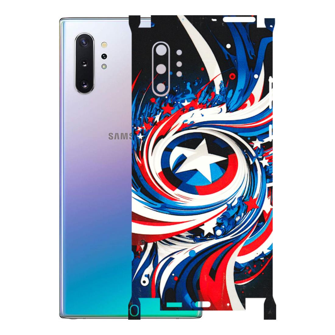 Samsung M/F/Note/Flip and C Phone Skins (All Models) - Captain America Logo - 3D Embossed Finish (L-307) Samsung Galaxy Note 10 Plus