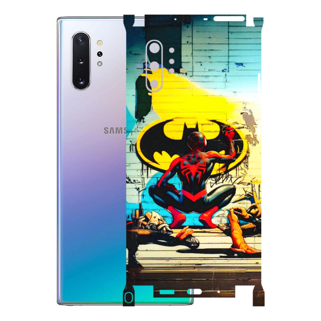 Samsung M/F/Note/Flip and C Phone Skins (All Models) - New Spiderman Bat Logo - 3D Embossed Finish (L-309) Samsung Galaxy Note 10 Plus