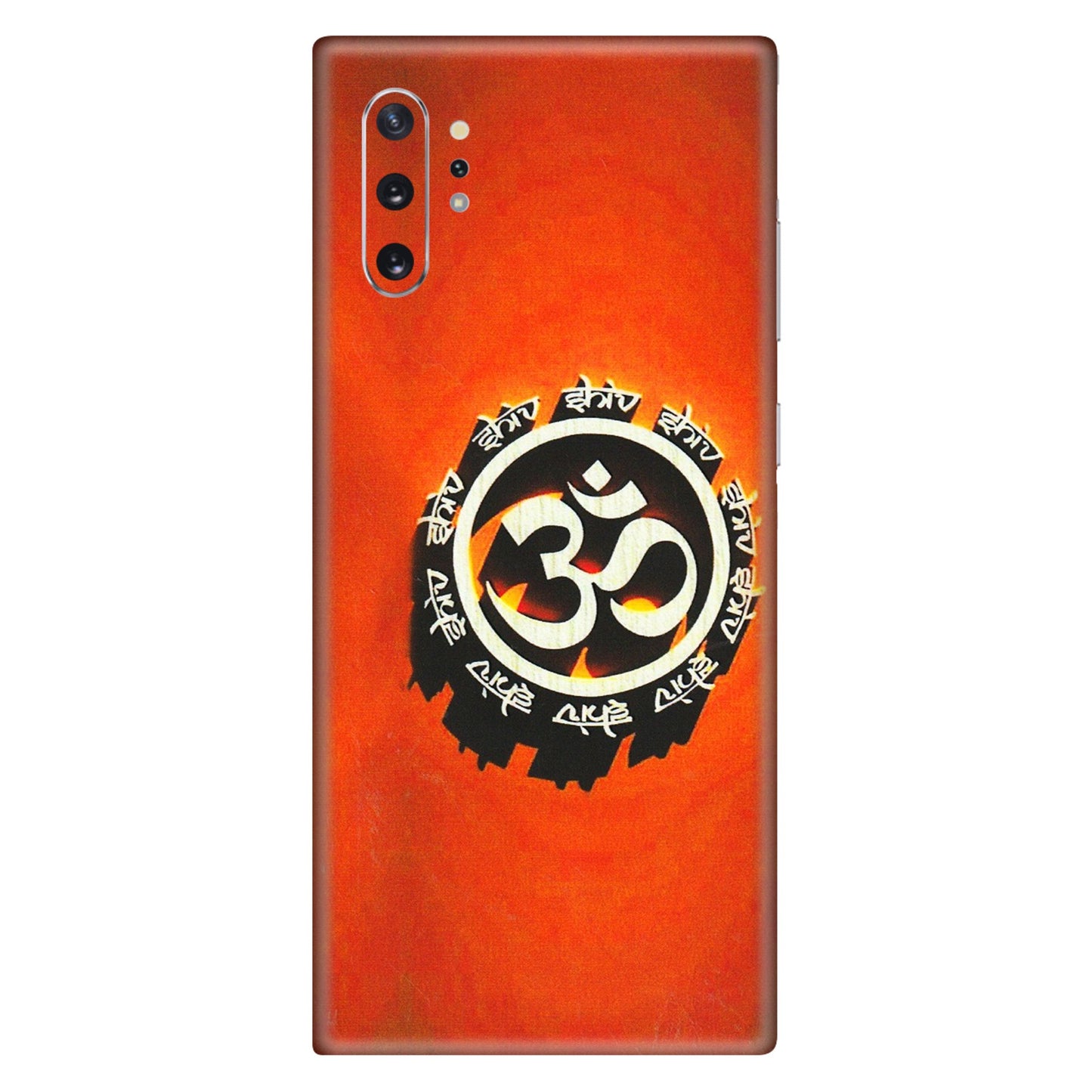 Samsung M/F/Note/Flip and C Phone Skins (All Models) - Aum Shiv Orange - 3D Embossed Finish (L-32) Samsung Galaxy Note 10 Plus