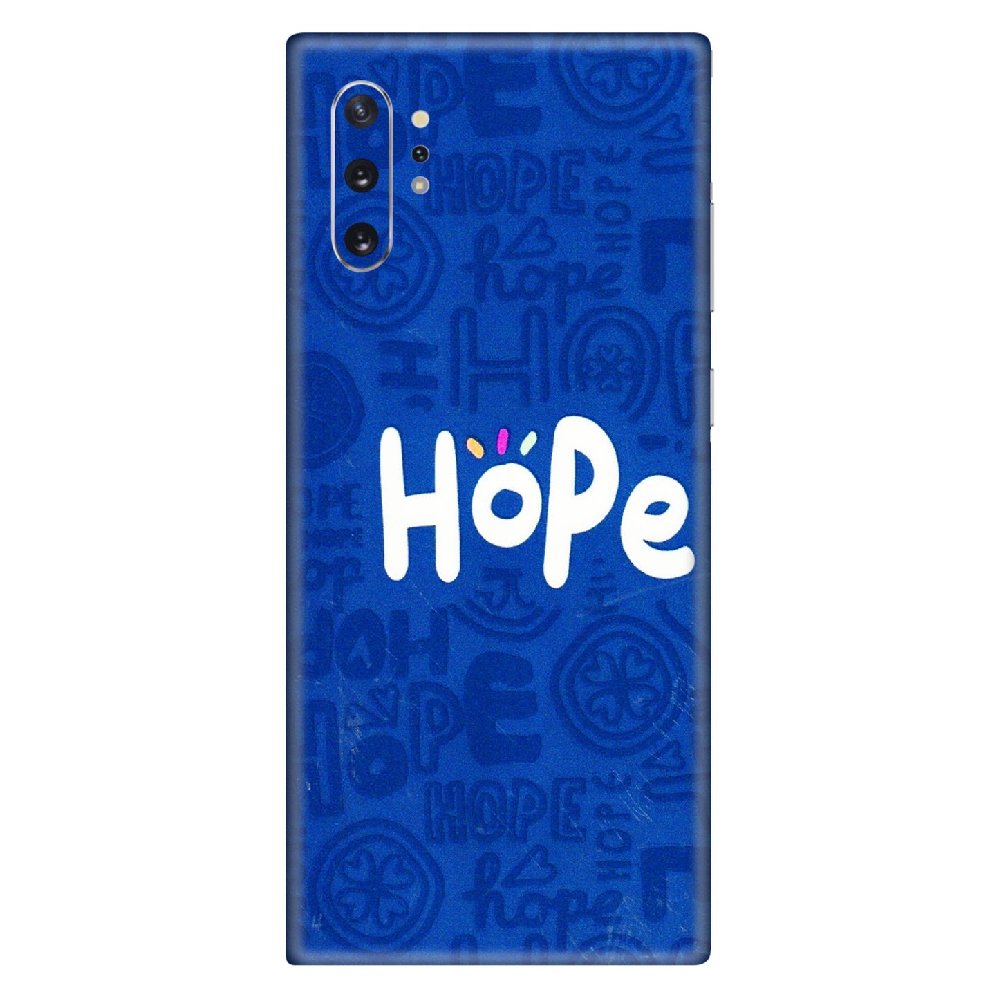 Samsung M/F/Note/Flip and C Phone Skins (All Models) - Hope Doodles Blue - 3D Embossed Finish (L-43) Samsung Galaxy Note 10 Plus
