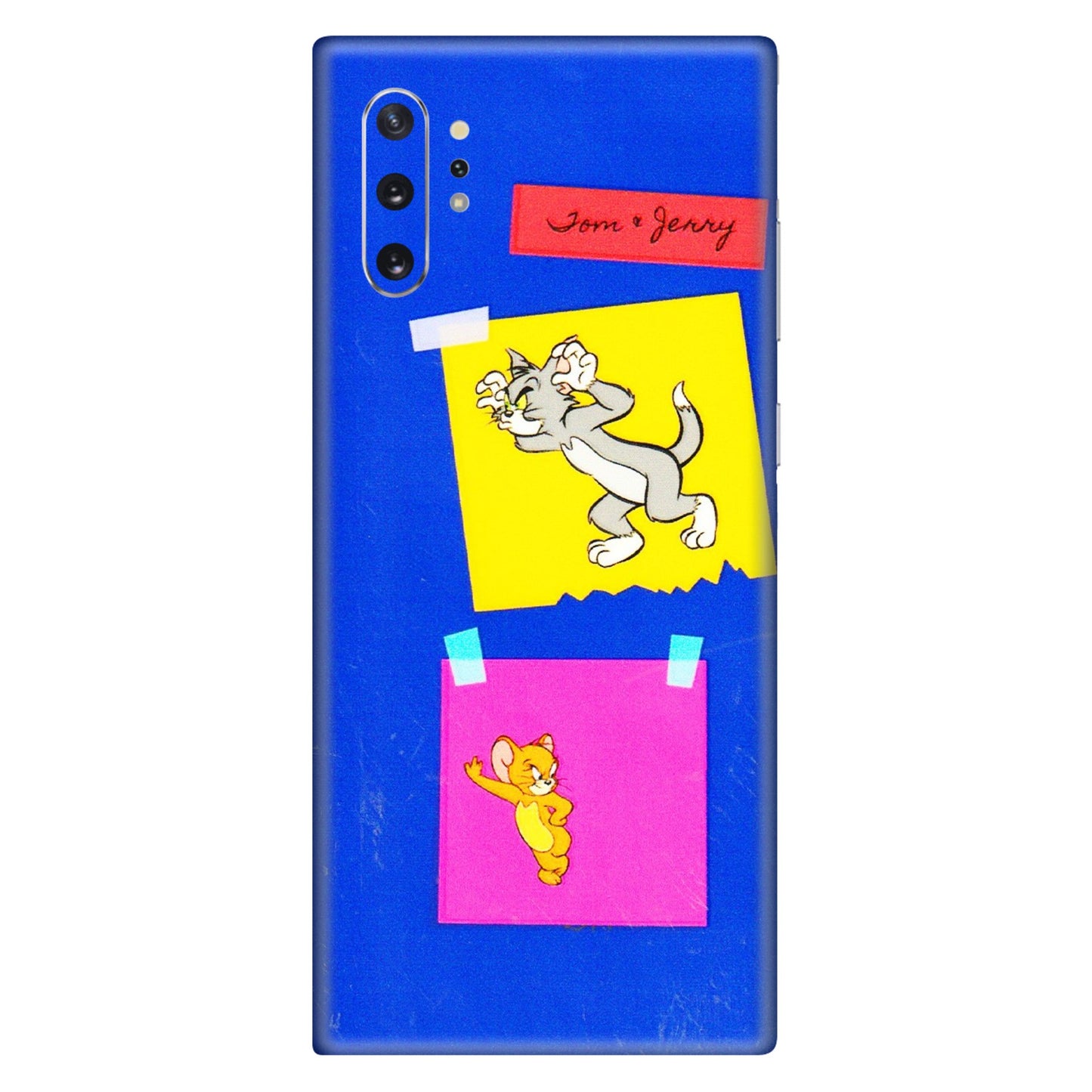 Samsung M/F/Note/Flip and C Phone Skins (All Models) - Tom N Jerry Sticky Notes - 3D Embossed Finish (L-88) Samsung Galaxy Note 10 Plus
