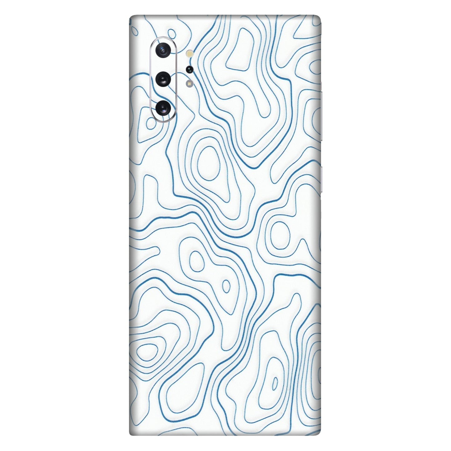 Samsung M/F/Note/Flip and C Phone Skins (All Models) - Blue And White Swirls - Matte Finish (M-139) Samsung Galaxy Note 10 Plus