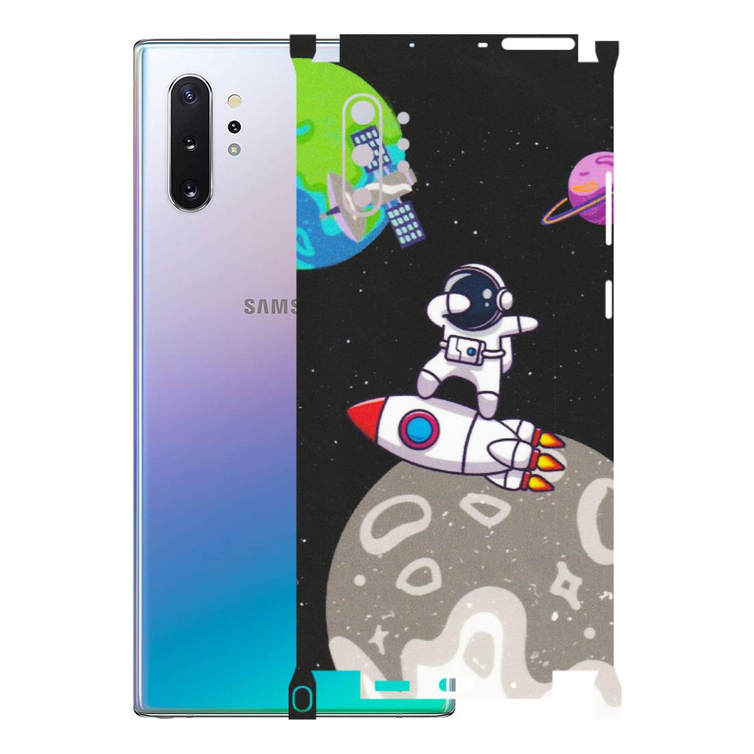Samsung M/F/Note/Flip and C Phone Skins (All Models) - Astronaut Vibing Toon Running - Matte Finish (M-39) Samsung Galaxy Note 10 Plus