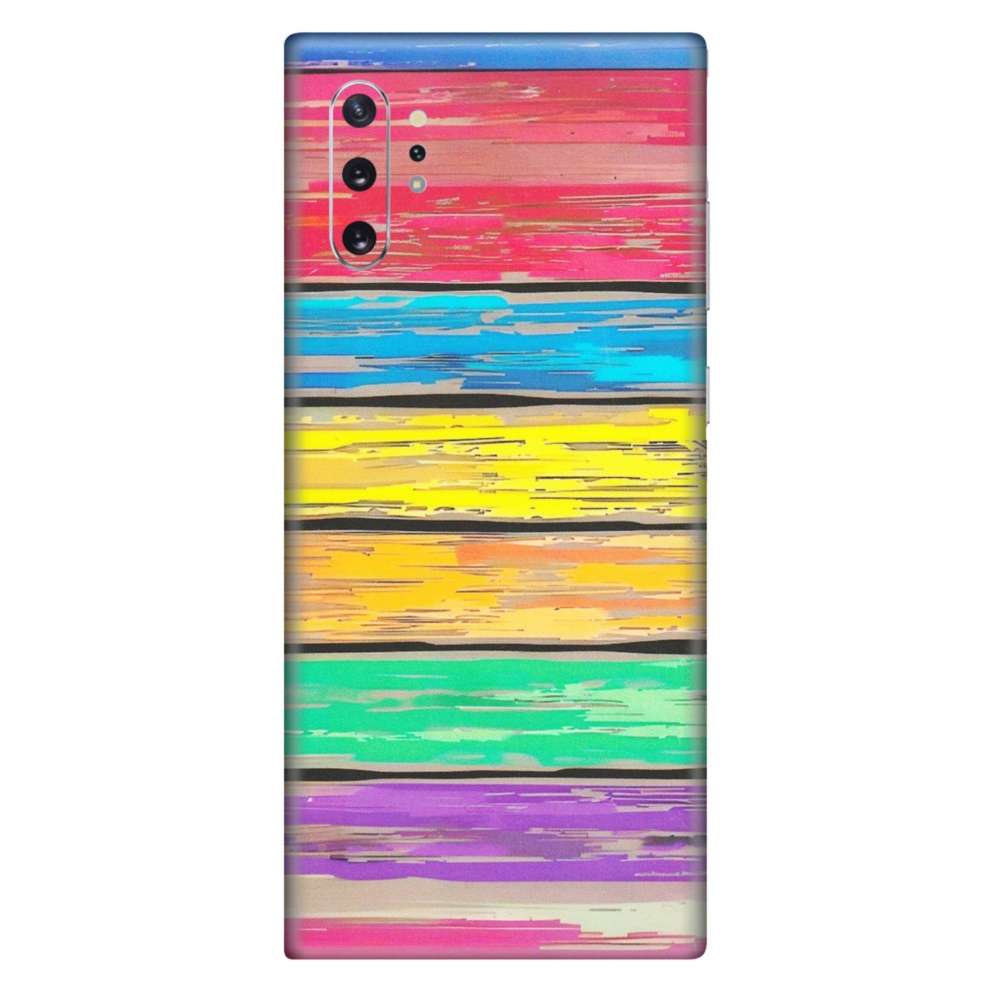 Samsung M/F/Note/Flip and C Phone Skins (All Models) - Multi Colour Wooden Wall - Matte Finish (M-96) Samsung Galaxy Note 10 Plus