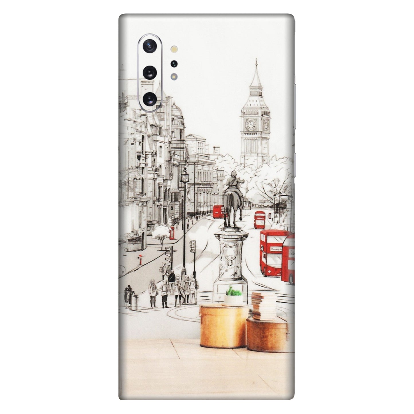 Samsung M/F/Note/Flip and C Phone Skins (All Models) - London Street - Transparent Finish (T-02) Samsung Galaxy Note 10 Plus