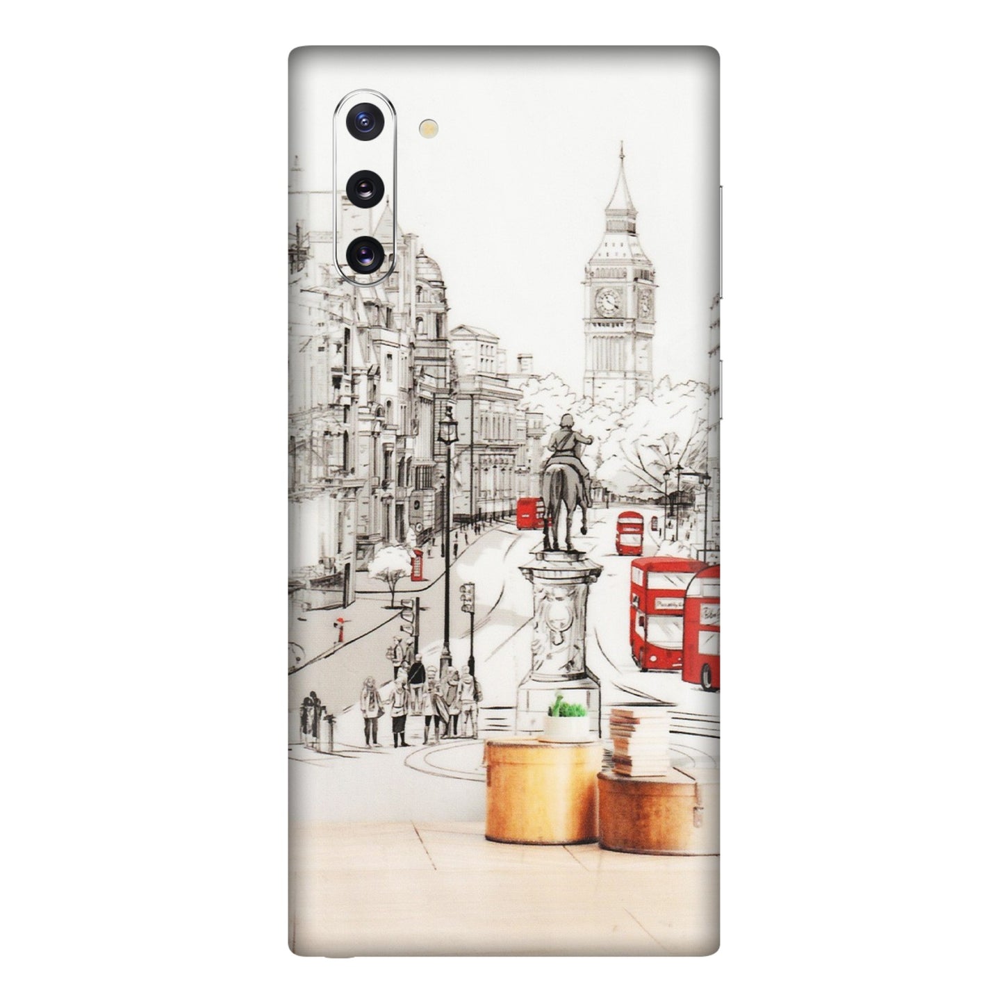 Samsung M/F/Note/Flip and C Phone Skins (All Models) - London Street - Transparent Finish (T-02) Samsung Galaxy Note 10