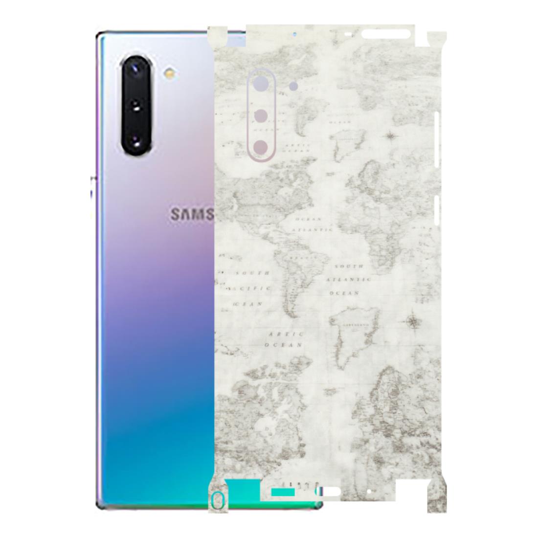 Samsung M/F/Note/Flip and C Phone Skins (All Models) - World Travel Map - Transparent Finish (T-04) Samsung Galaxy Note 10