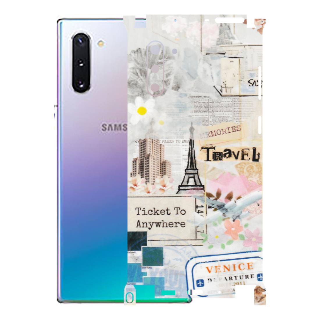 Samsung M/F/Note/Flip and C Phone Skins (All Models) - Travel Memories - Transparent Finish (T-09) Samsung Galaxy Note 10