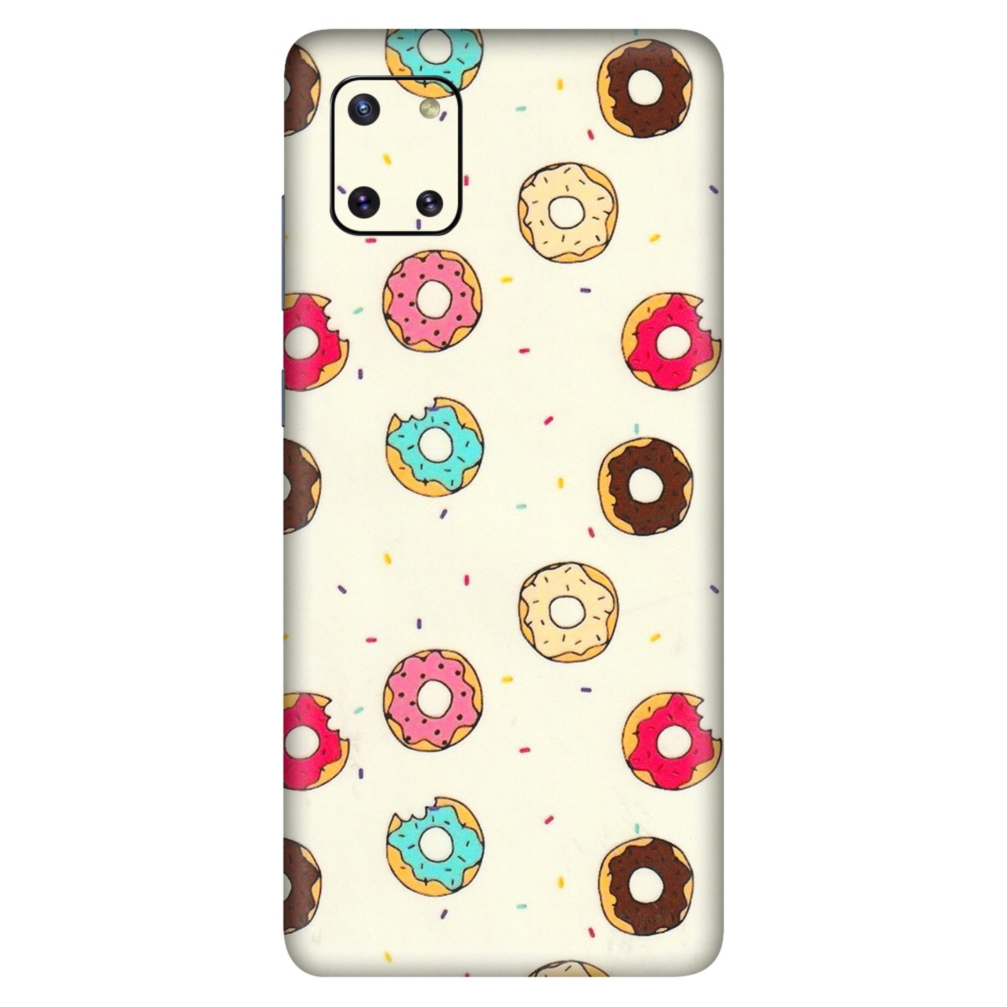 Samsung M/F/Note/Flip and C Phone Skins (All Models) - Mini Donuts Doodle Art - 3D Embossed Finish (L-122) Samsung Galaxy Note 10 Lite