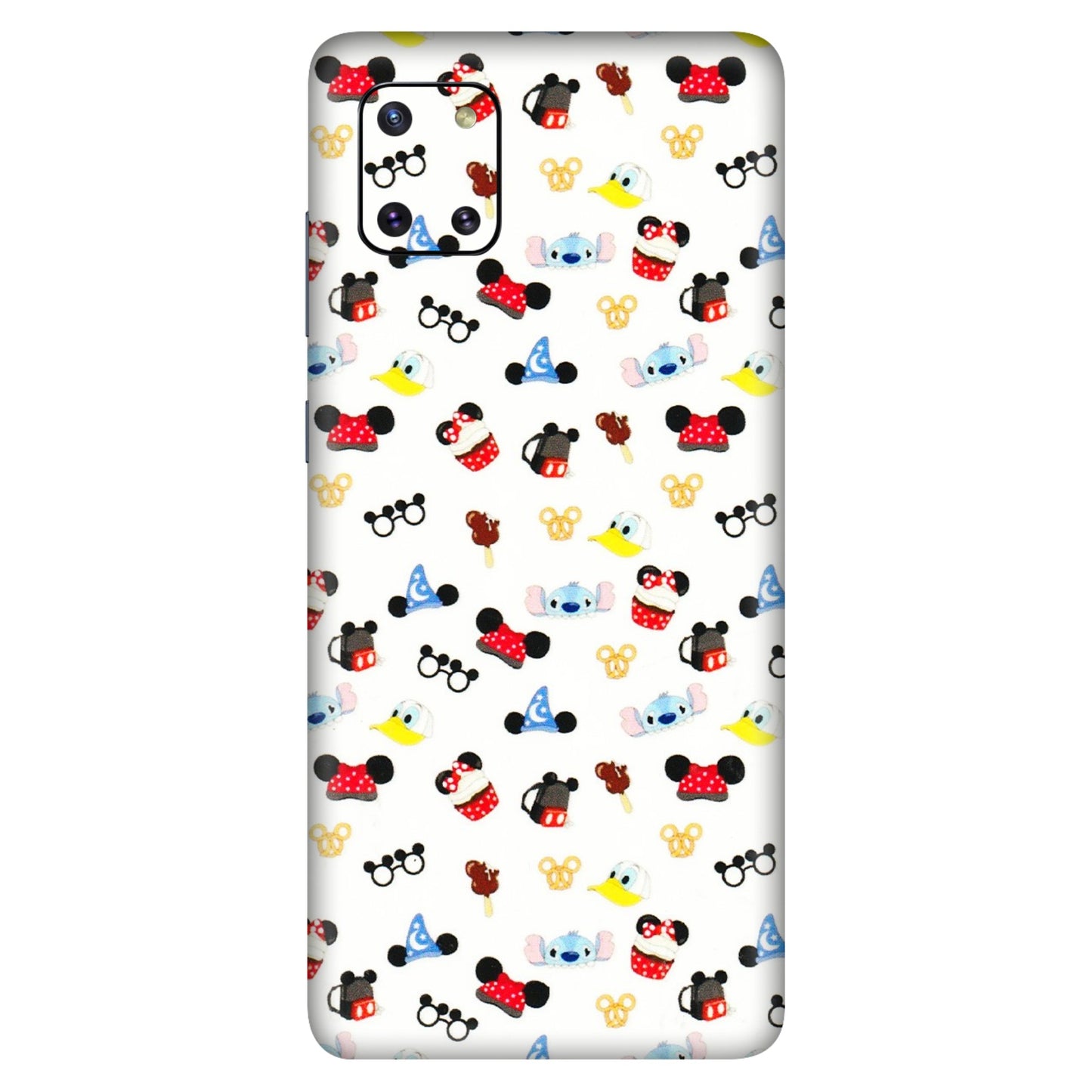 Samsung M/F/Note/Flip and C Phone Skins (All Models) - Minnie Mouse & Donald Doodles s - 3D Embossed Finish (L-194) Samsung Galaxy Note 10 Lite