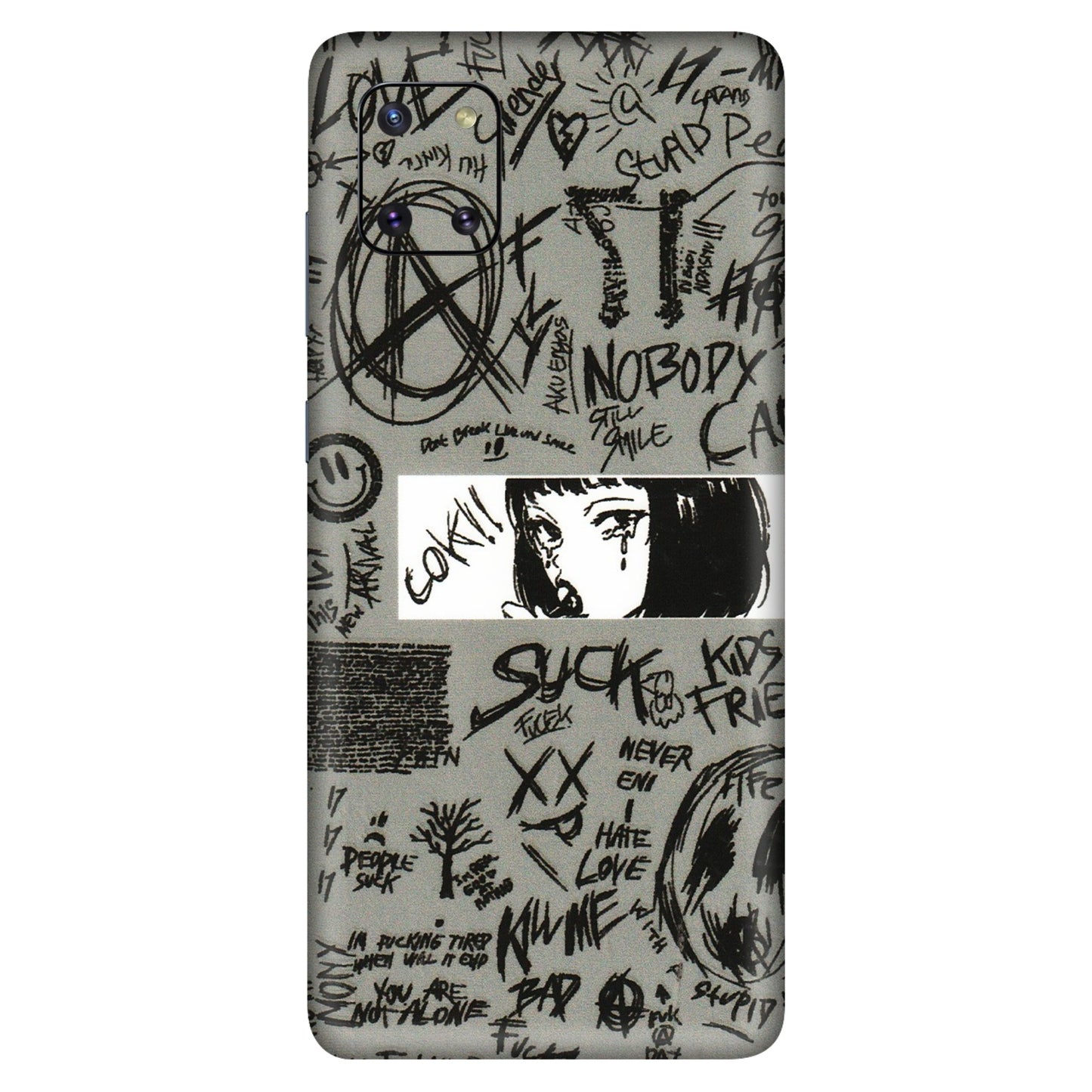 Samsung M/F/Note/Flip and C Phone Skins (All Models) - Never Have Love Anime - 3D Embossed Finish (L-260) Samsung Galaxy Note 10 Lite
