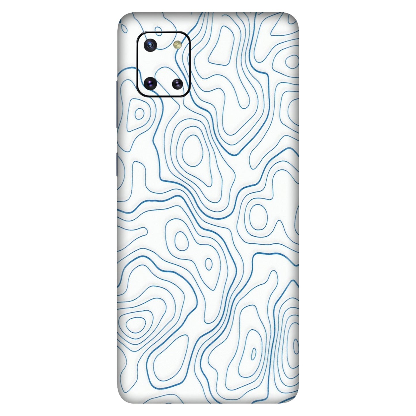 Samsung M/F/Note/Flip and C Phone Skins (All Models) - Blue And White Swirls - Matte Finish (M-139) Samsung Galaxy Note 10 Lite