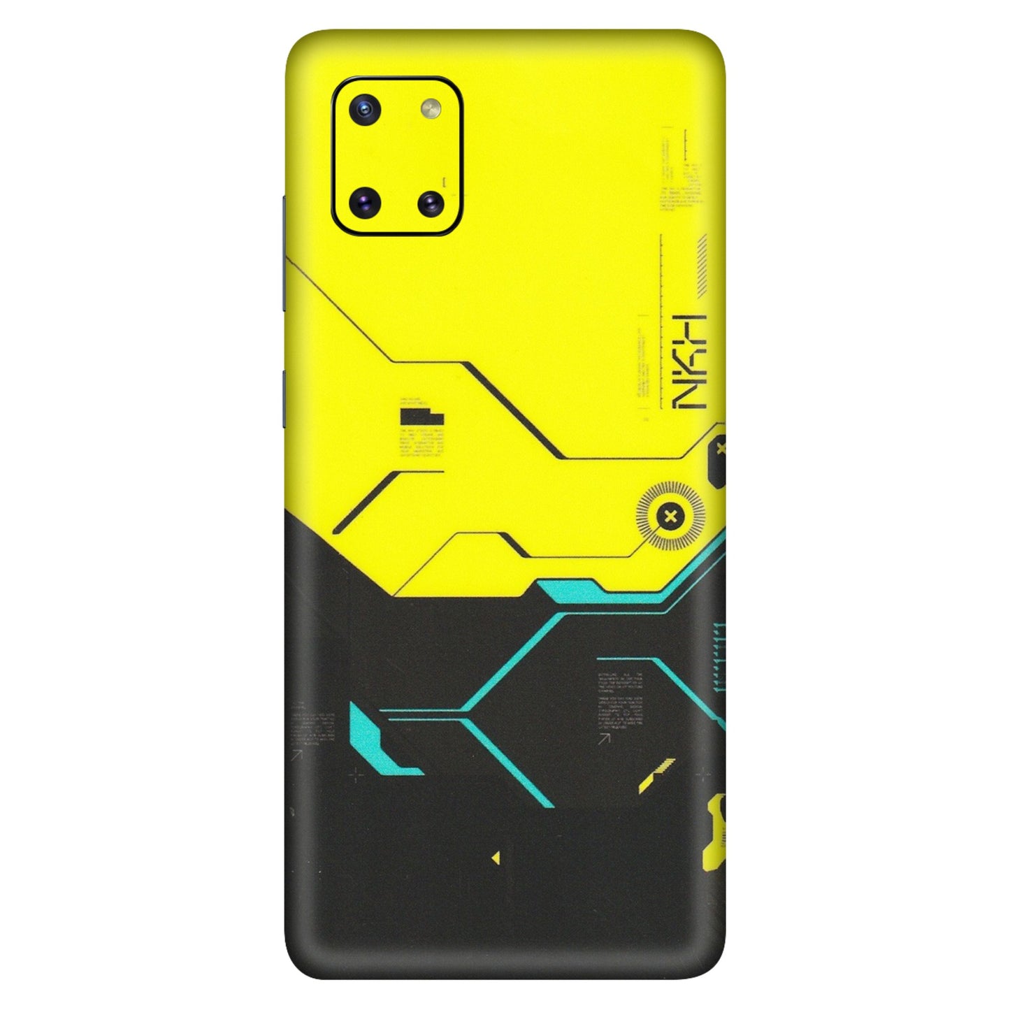 Samsung M/F/Note/Flip and C Phone Skins (All Models) - Black Yellow Technica - Matte Finish (M-53) Samsung Galaxy Note 10 Lite