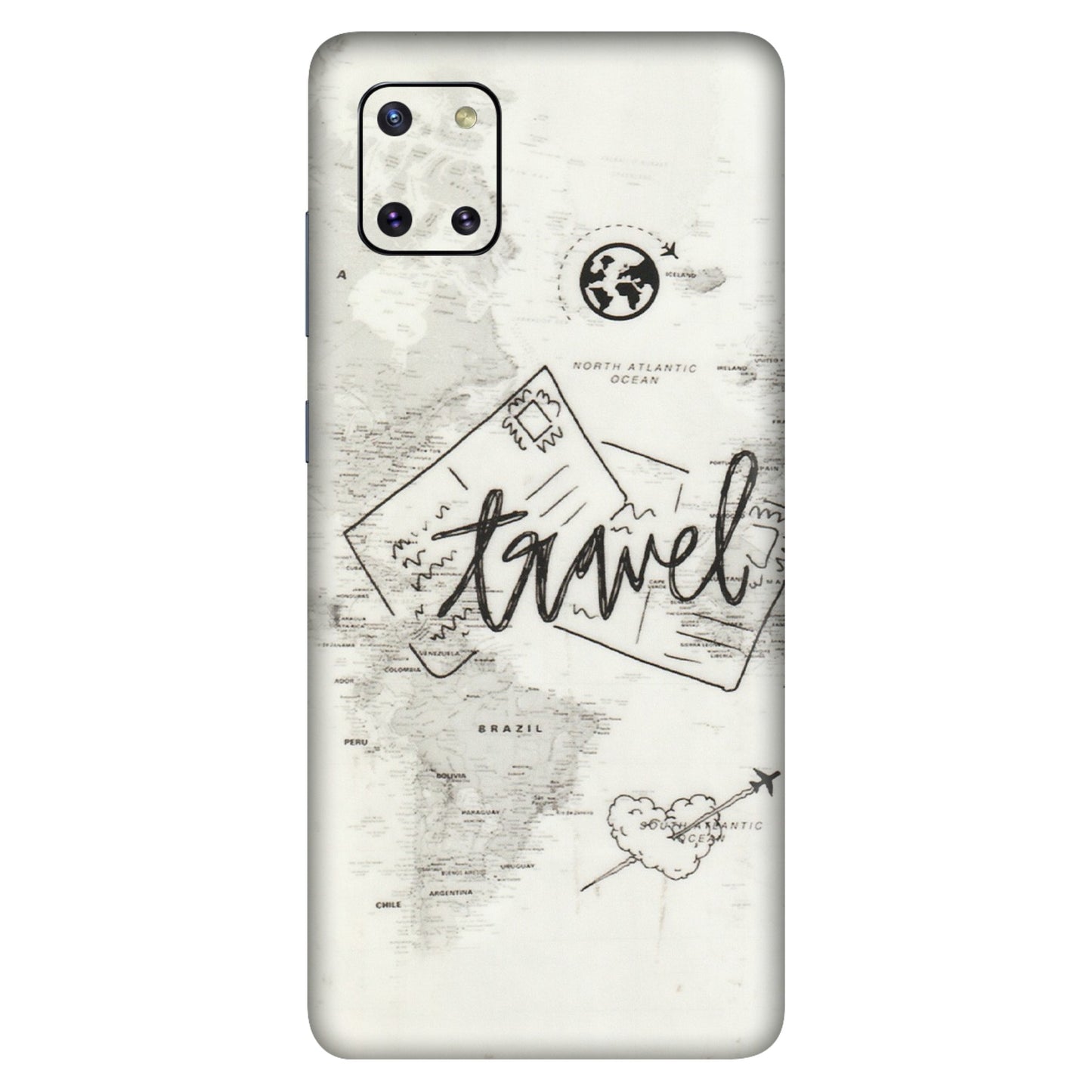 Samsung M/F/Note/Flip and C Phone Skins (All Models) - Travel Ticket - Transparent Finish (T-06) Samsung Galaxy Note 10 Lite