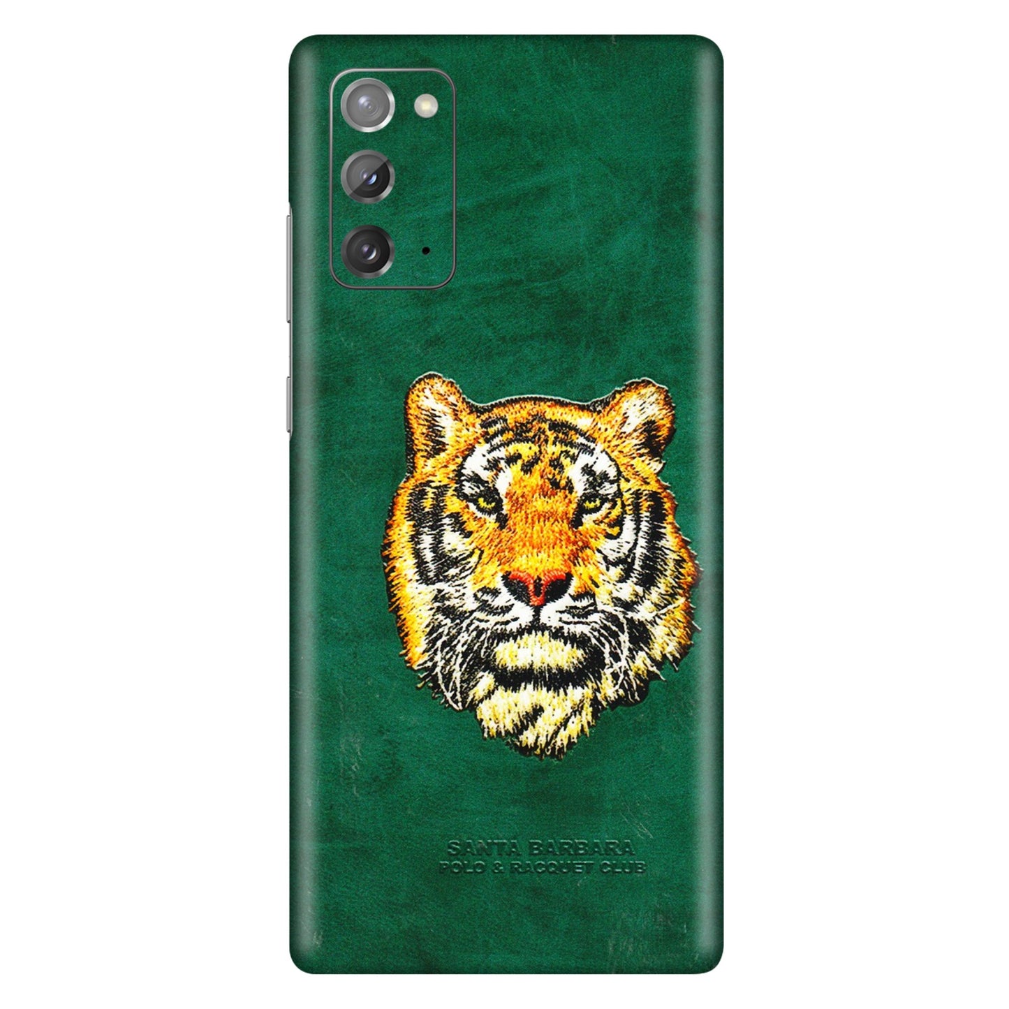 Samsung M/F/Note/Flip and C Phone Skins (All Models) - Leather Feel Tiger - 3D Embossed Finish (L-111) Samsung Galaxy Note 20