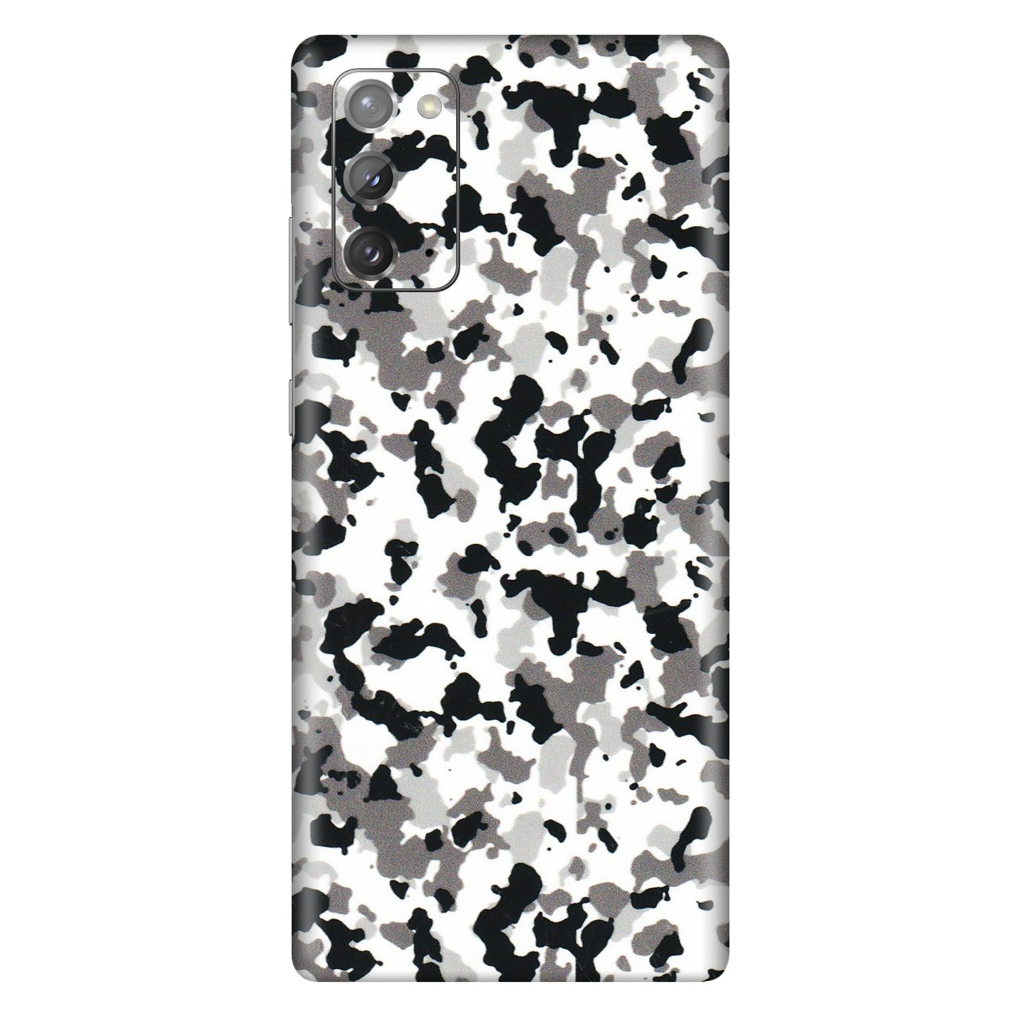 Samsung M/F/Note/Flip and C Phone Skins (All Models) - White Black Camouflage - 3D Embossed Finish (L-18) Samsung Galaxy Note 20
