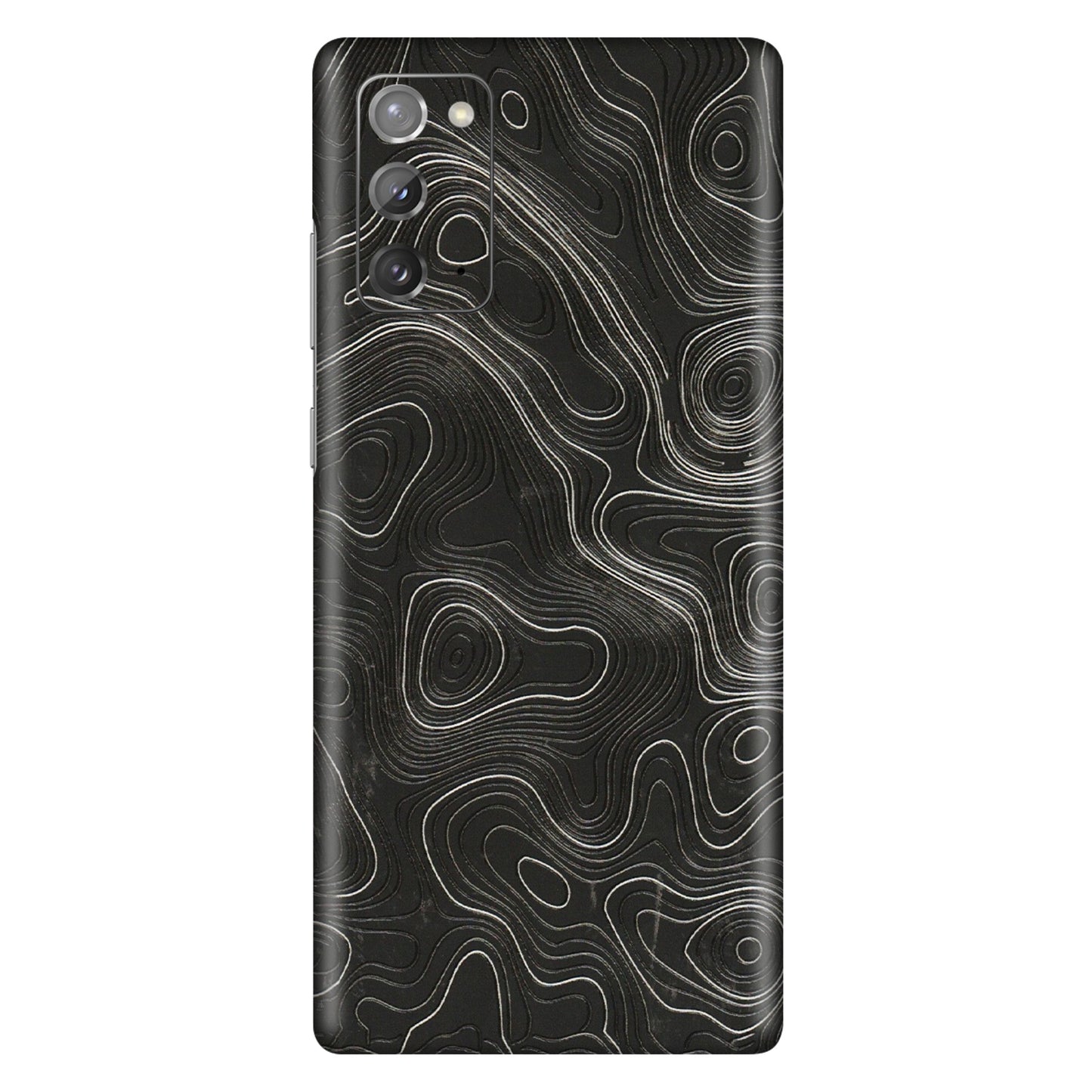 Samsung M/F/Note/Flip and C Phone Skins (All Models) - Abstract White Line Map - 3D Embossed Finish (L-269) Samsung Galaxy Note 20