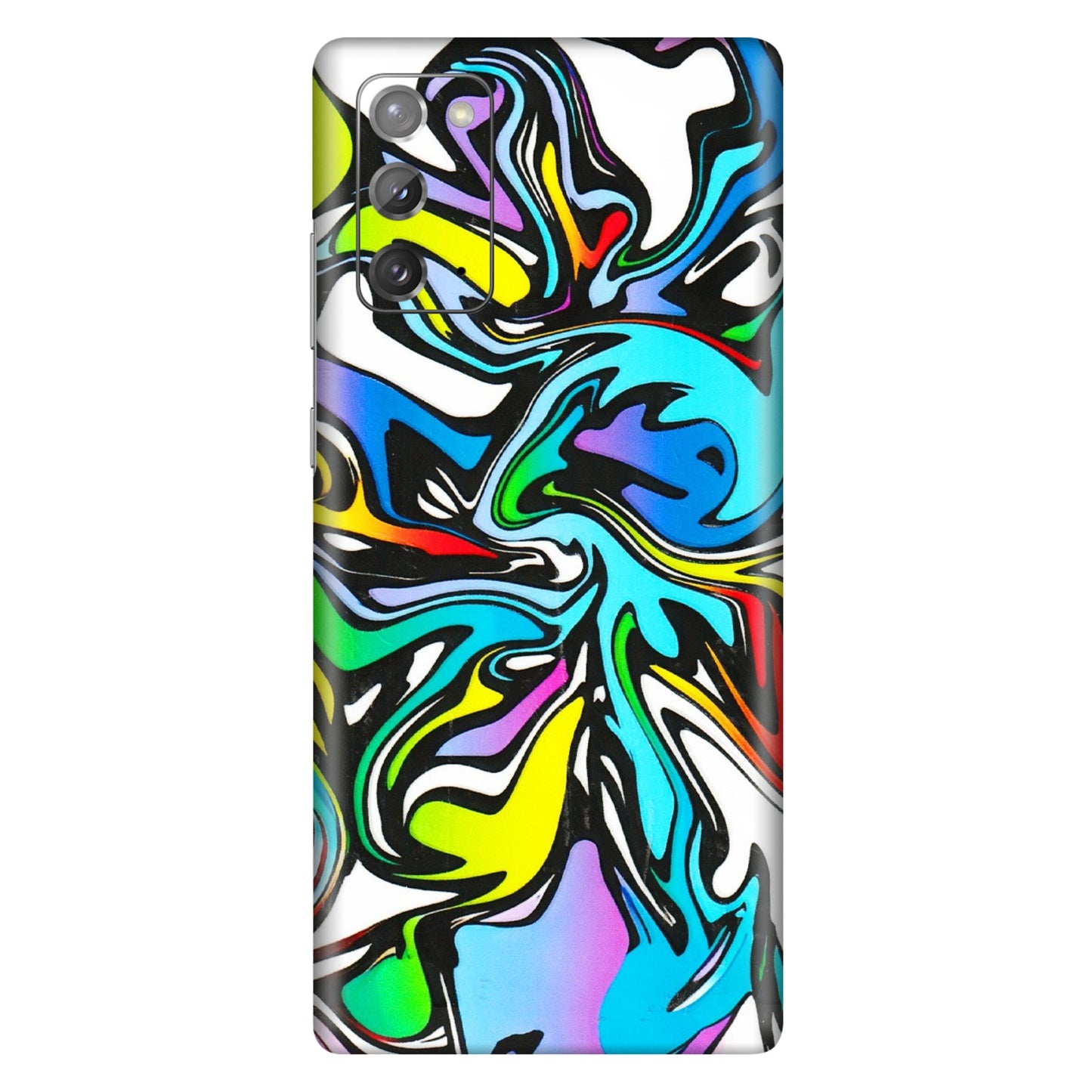 Samsung M/F/Note/Flip and C Phone Skins (All Models) - Abstract Colour Paints - 3D Embossed Finish (L-271) Samsung Galaxy Note 20