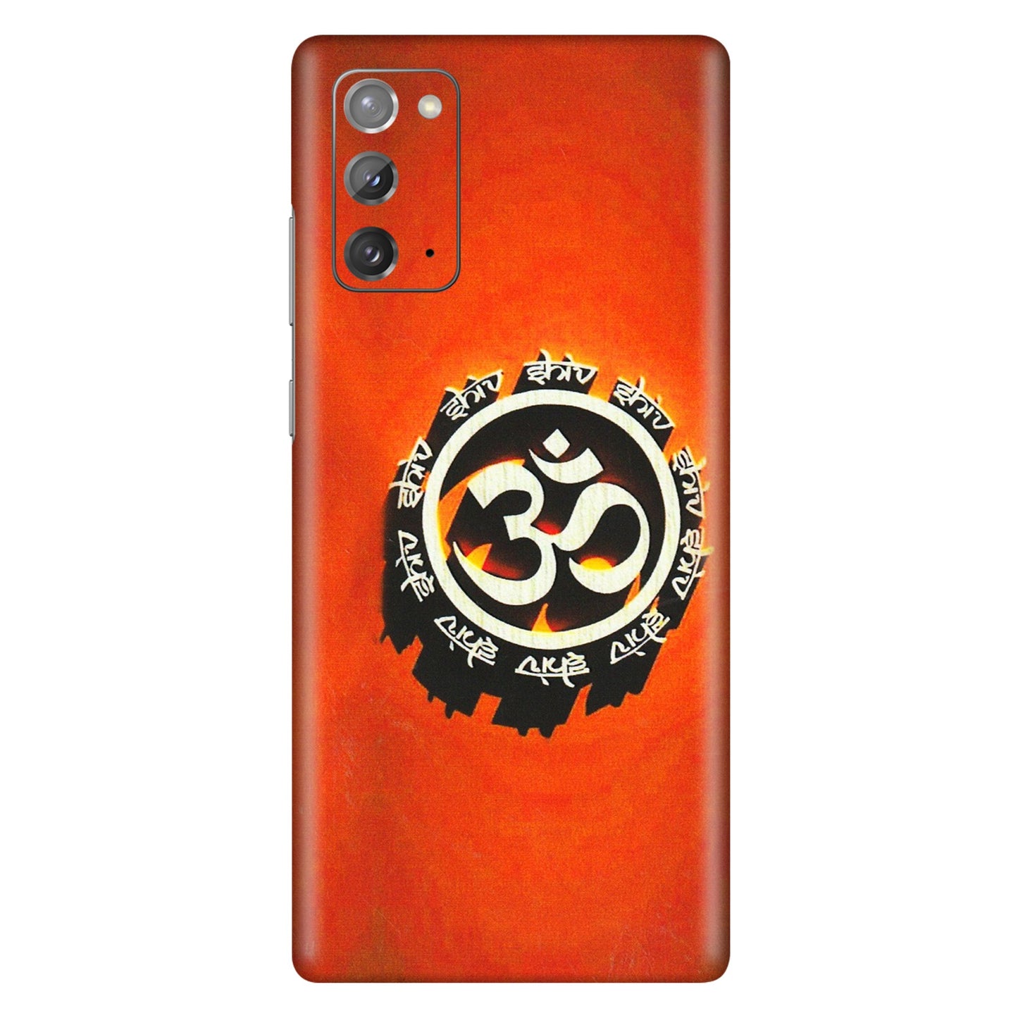 Samsung M/F/Note/Flip and C Phone Skins (All Models) - Aum Shiv Orange - 3D Embossed Finish (L-32) Samsung Galaxy Note 20