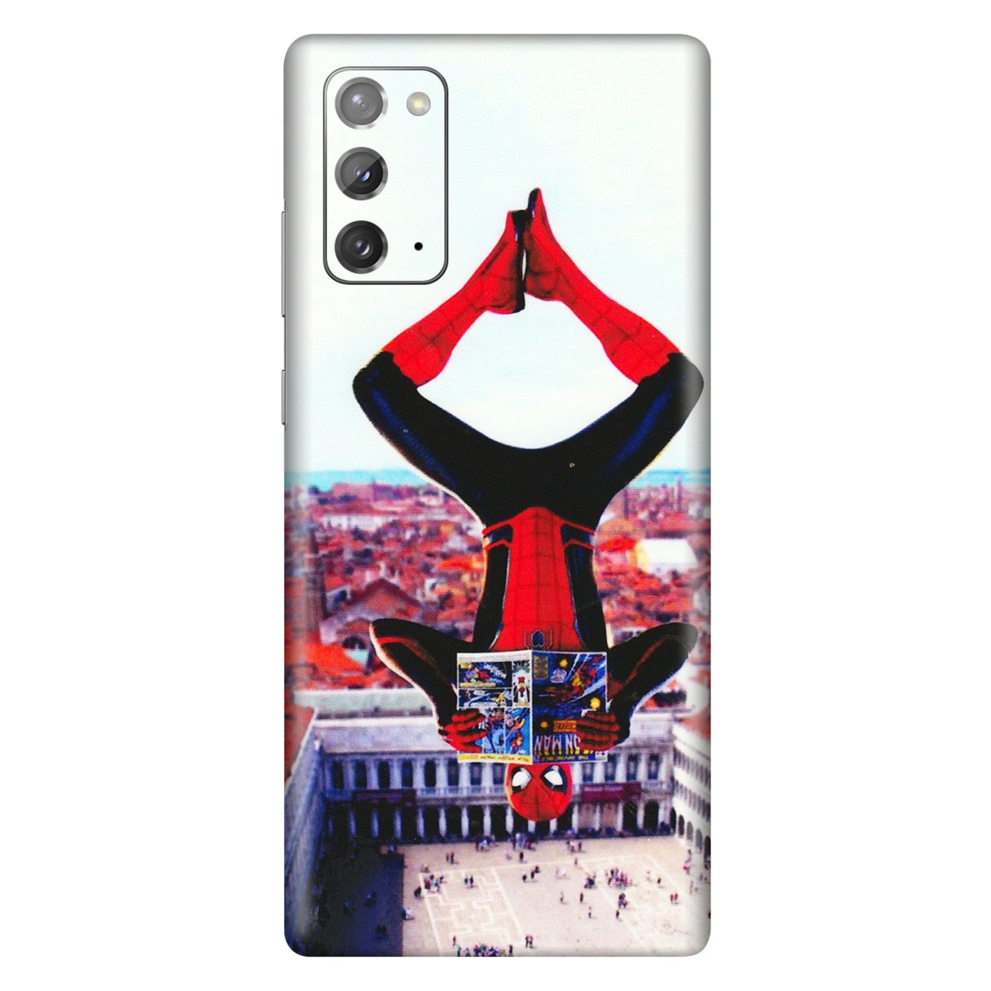 Samsung M/F/Note/Flip and C Phone Skins (All Models) - Spiderman Hanging - 3D Embossed Finish (L-53) Samsung Galaxy Note 20