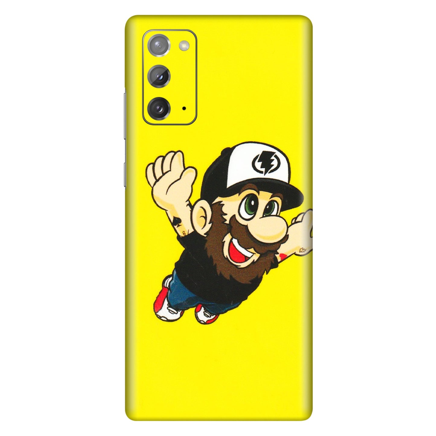 Samsung M/F/Note/Flip and C Phone Skins (All Models) - Flying Beardo - 3D Embossed Finish (L-60) Samsung Galaxy Note 20