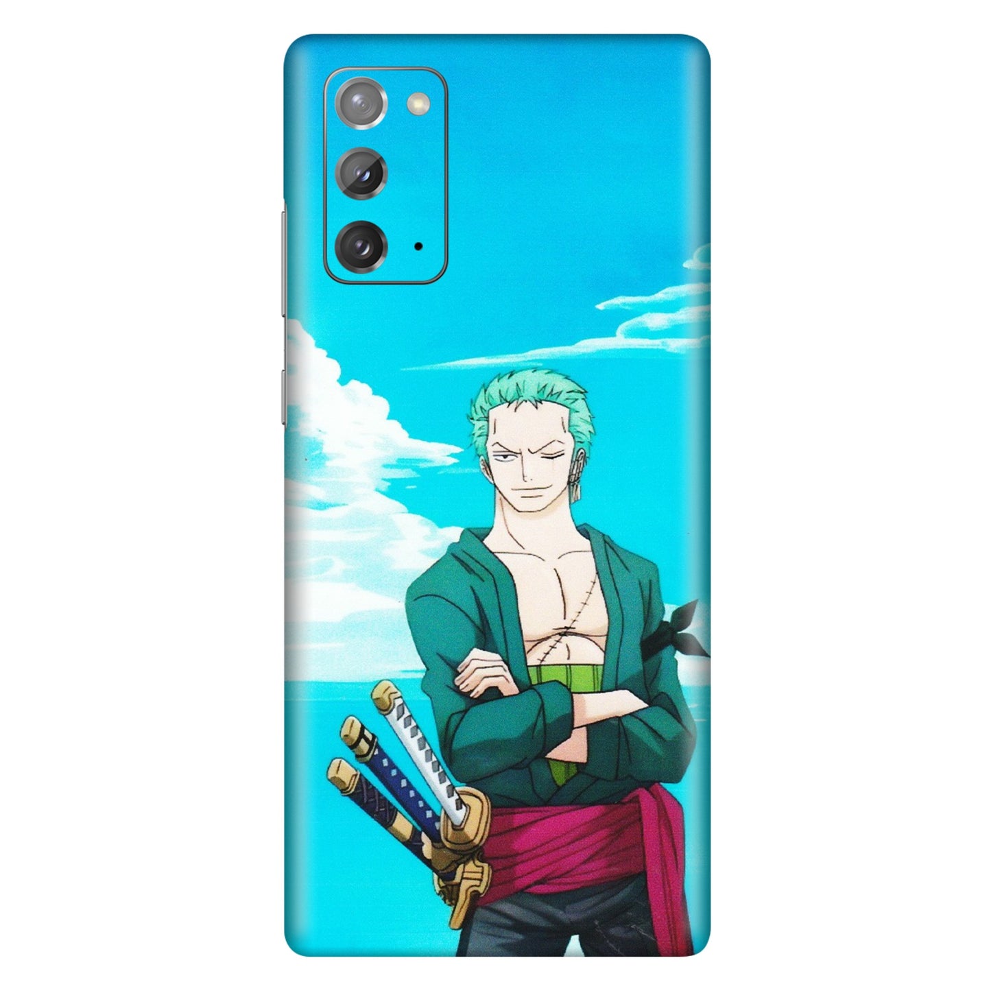 Samsung M/F/Note/Flip and C Phone Skins (All Models) - Cool Swordman Zoro Anime - Matte Finish (M-143) Samsung Galaxy Note 20
