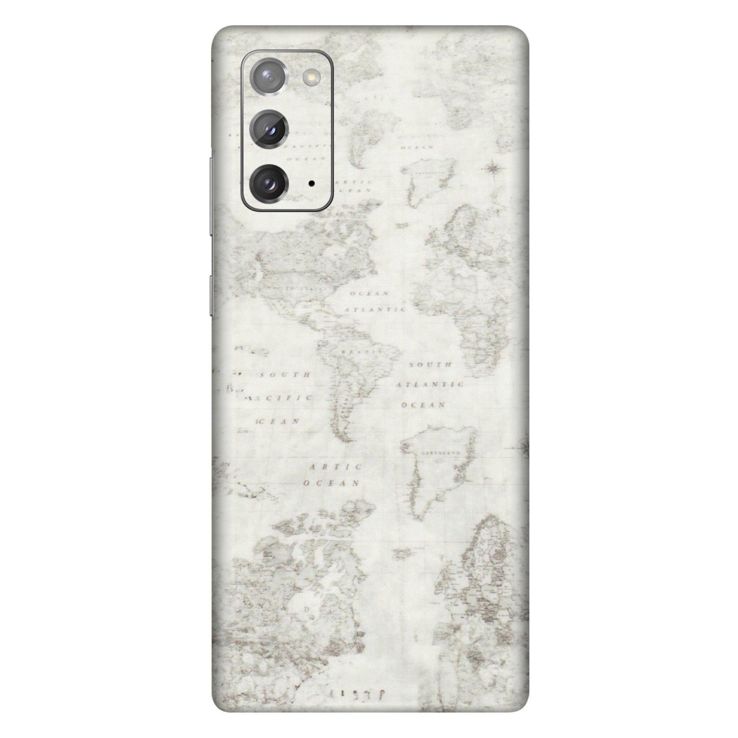 Samsung M/F/Note/Flip and C Phone Skins (All Models) - World Travel Map - Transparent Finish (T-04) Samsung Galaxy Note 20