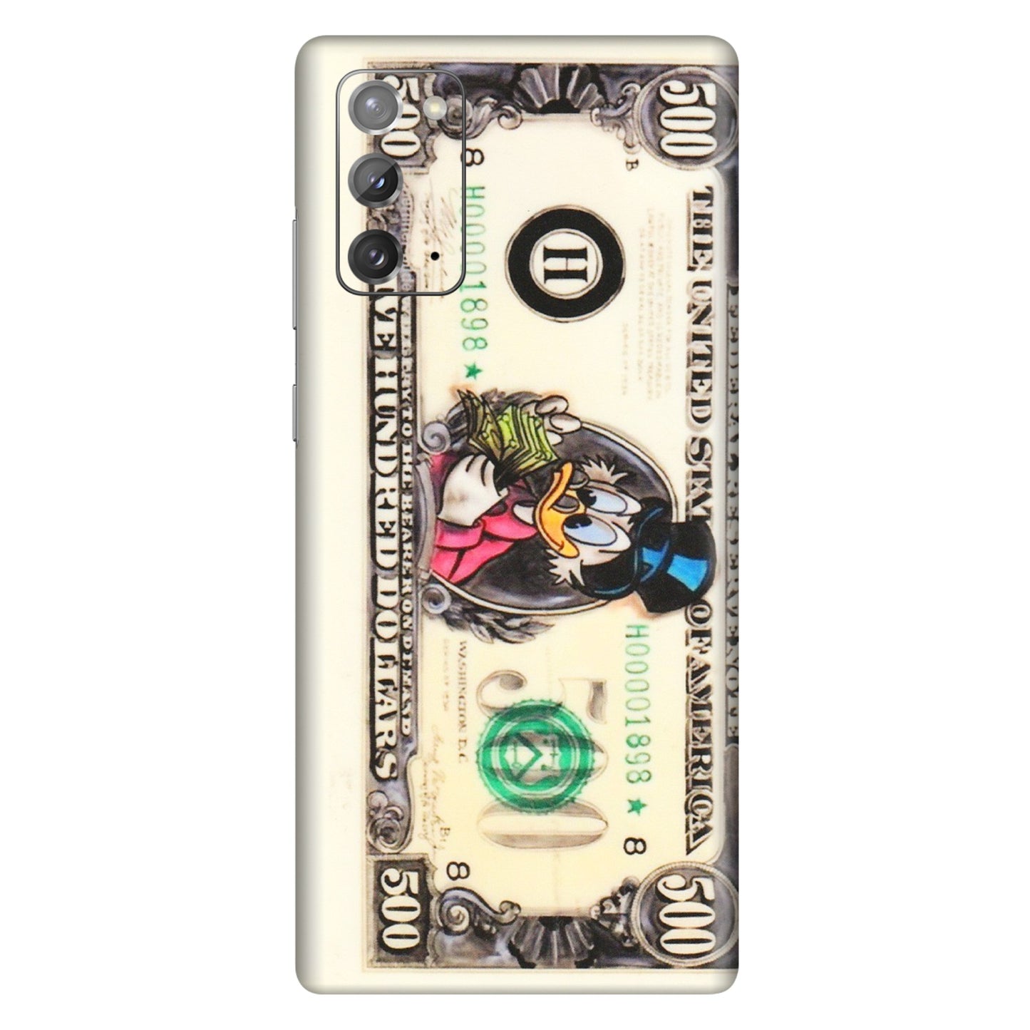 Samsung M/F/Note/Flip and C Phone Skins (All Models) - Five Hundred Dollar Duck - Transparent Finish (T-15) Samsung Galaxy Note 20