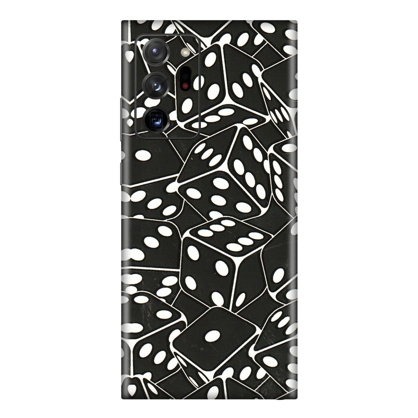 Samsung M/F/Note/Flip and C Phone Skins (All Models) - Big Black Dices - 3D Embossed Finish (L-106) Samsung Galaxy Note 20 Ultra