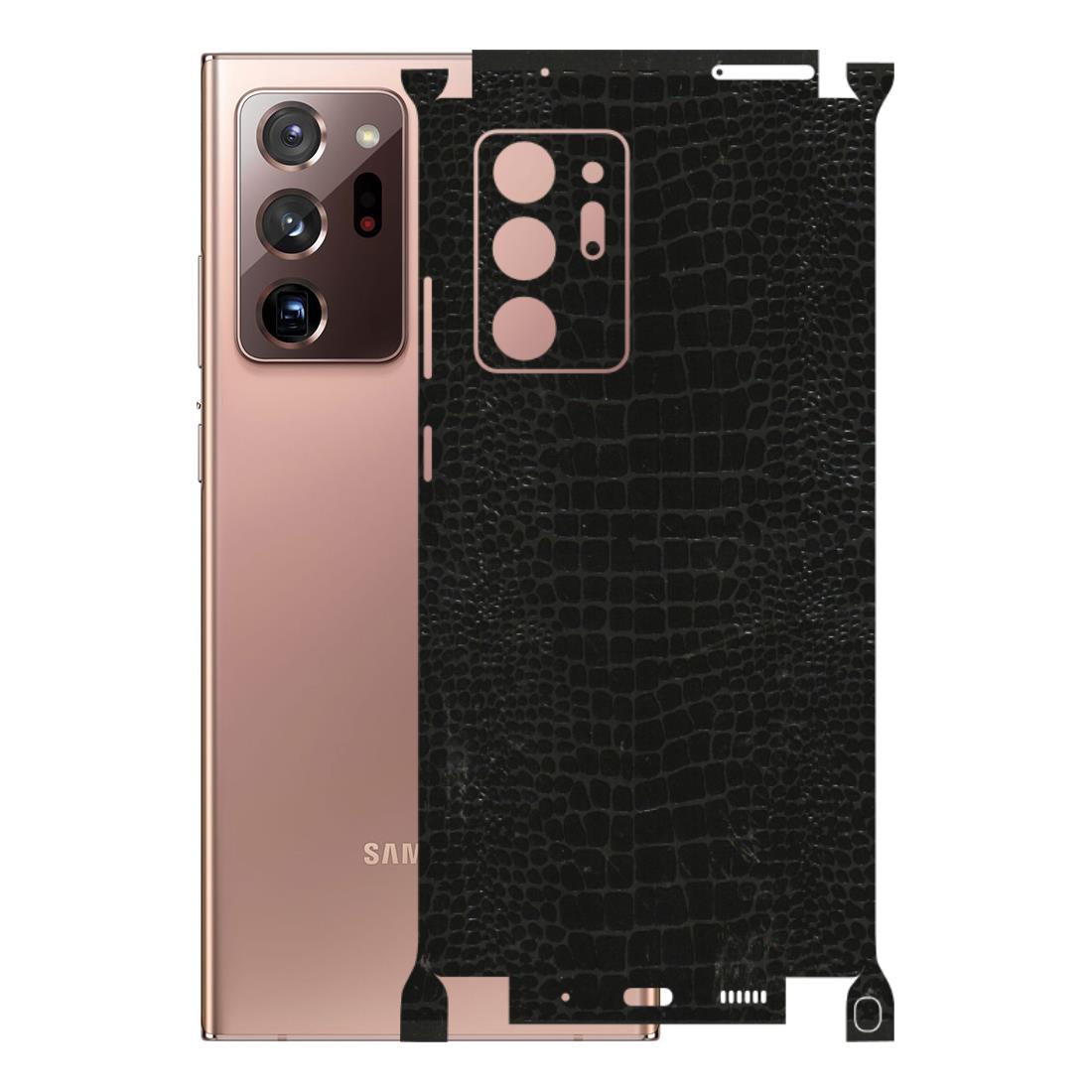 Samsung M/F/Note/Flip and C Phone Skins (All Models) - Snake Leather Black - 3D Embossed Finish (L-107) Samsung Galaxy Note 20 Ultra