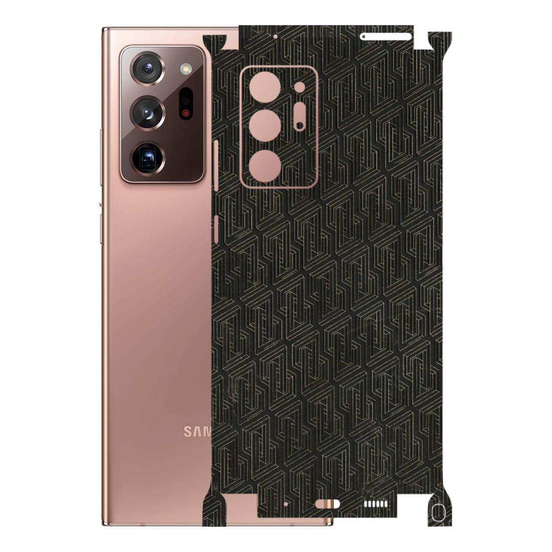 Samsung M/F/Note/Flip and C Phone Skins (All Models) - Black Abstract Pattern - 3D Embossed Finish (L-117) Samsung Galaxy Note 20 Ultra
