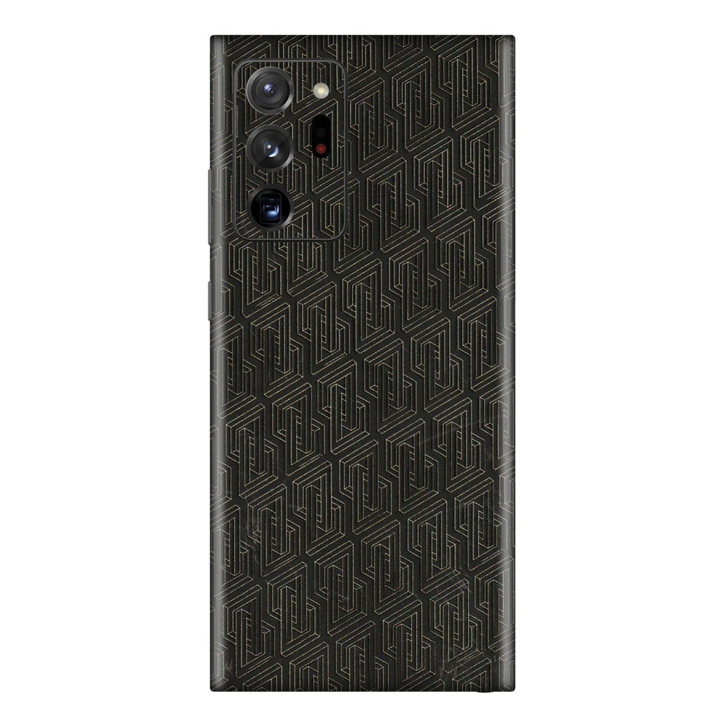 Samsung M/F/Note/Flip and C Phone Skins (All Models) - Black Abstract Pattern - 3D Embossed Finish (L-117) Samsung Galaxy Note 20 Ultra