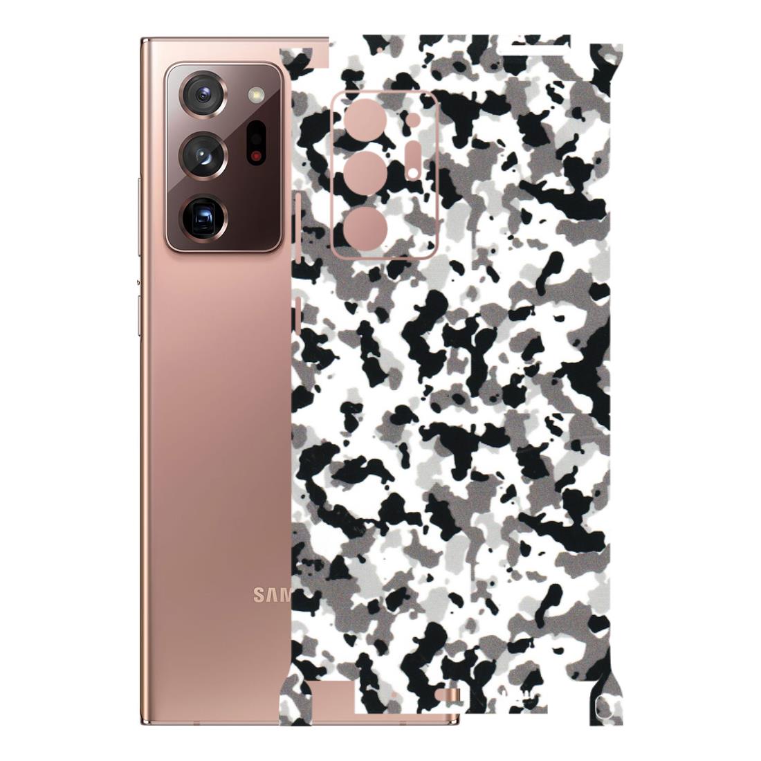 Samsung M/F/Note/Flip and C Phone Skins (All Models) - White Black Camouflage - 3D Embossed Finish (L-18) Samsung Galaxy Note 20 Ultra
