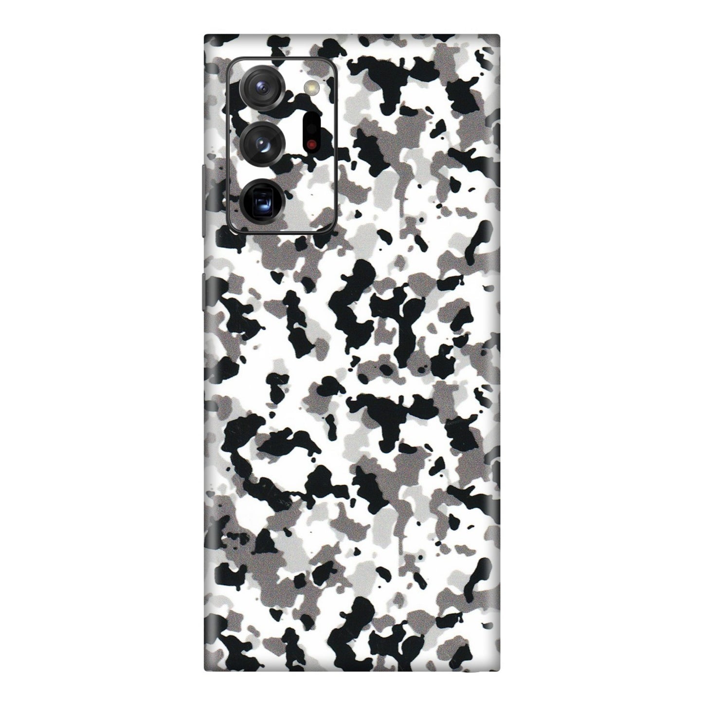 Samsung M/F/Note/Flip and C Phone Skins (All Models) - White Black Camouflage - 3D Embossed Finish (L-18) Samsung Galaxy Note 20 Ultra