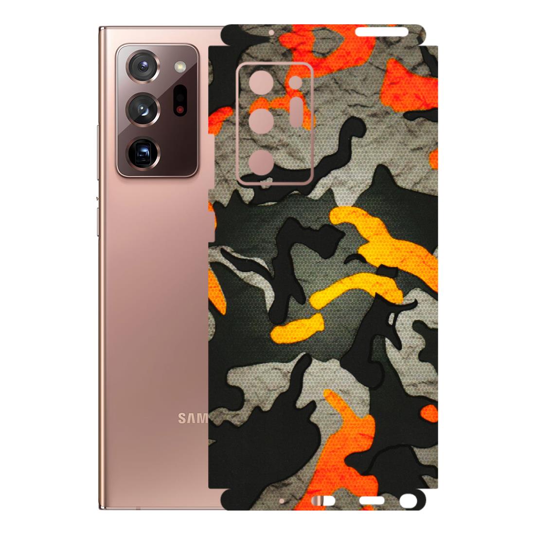 Samsung M/F/Note/Flip and C Phone Skins (All Models) - Orange Camouflage - 3D Embossed Finish (L-204) Samsung Galaxy Note 20 Ultra