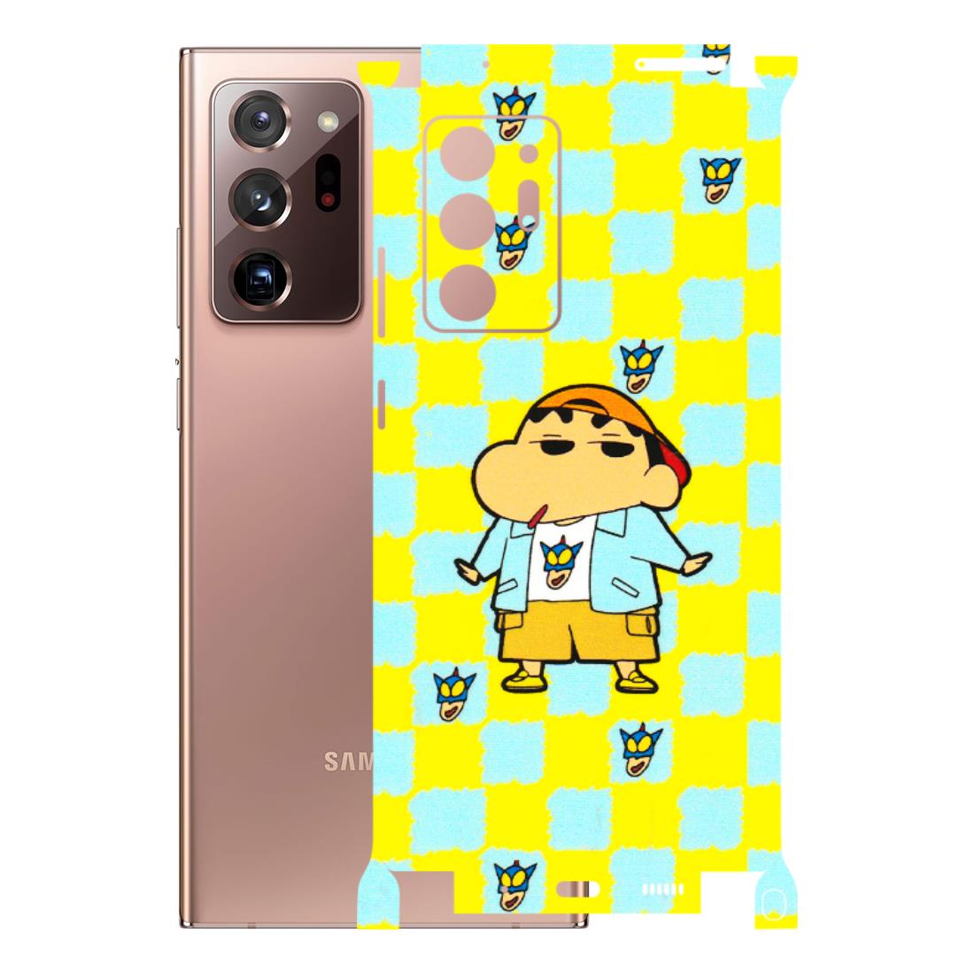 Samsung M/F/Note/Flip and C Phone Skins (All Models) - Yellow Blue Shinchan Cute - 3D Embossed Finish (L-221) Samsung Galaxy Note 20 Ultra