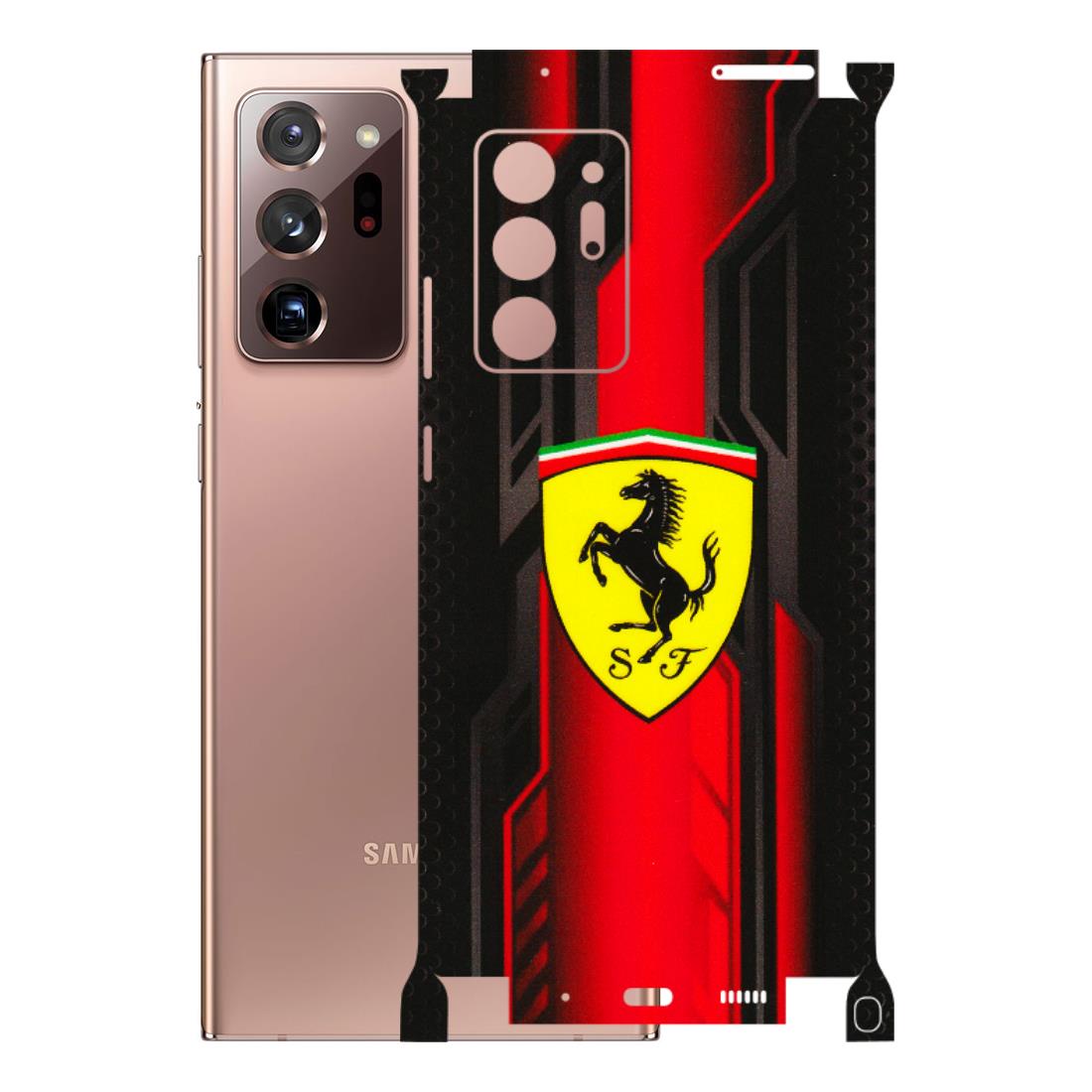 Samsung M/F/Note/Flip and C Phone Skins (All Models) - Black Ferrari Logo - 3D Embossed Finish (L-253) Samsung Galaxy Note 20 Ultra