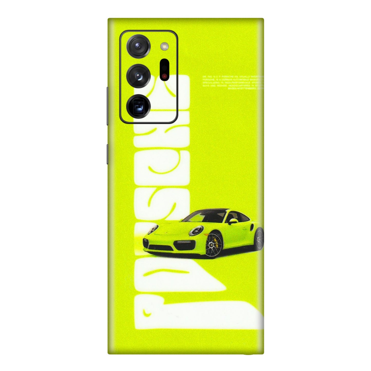 Samsung M/F/Note/Flip and C Phone Skins (All Models) - Lime Green Porche - 3D Embossed Finish (L-30) Samsung Galaxy Note 20 Ultra