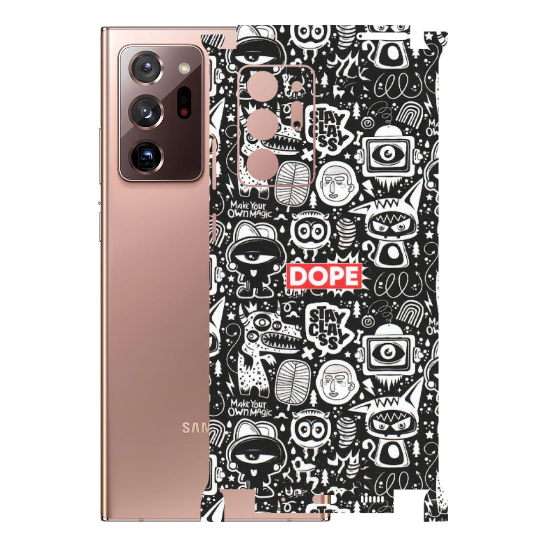 Samsung M/F/Note/Flip and C Phone Skins (All Models) - Dope Stay Classy Black Doodles - Matte Finish (M-126) Samsung Galaxy Note 20 Ultra