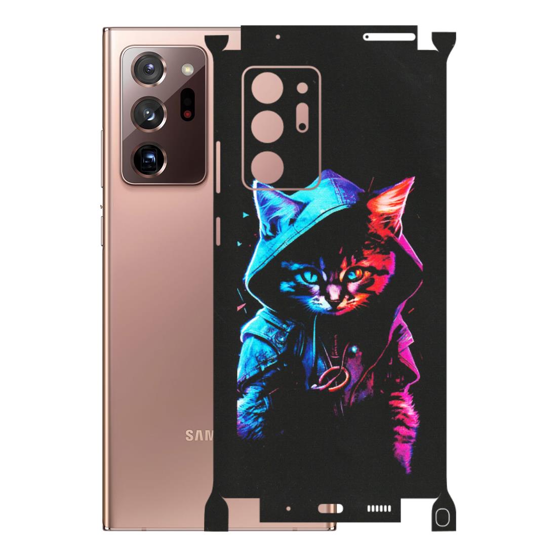 Samsung M/F/Note/Flip and C Phone Skins (All Models) - Cyberpunk Cat - Matte Finish (M-45) Samsung Galaxy Note 20 Ultra