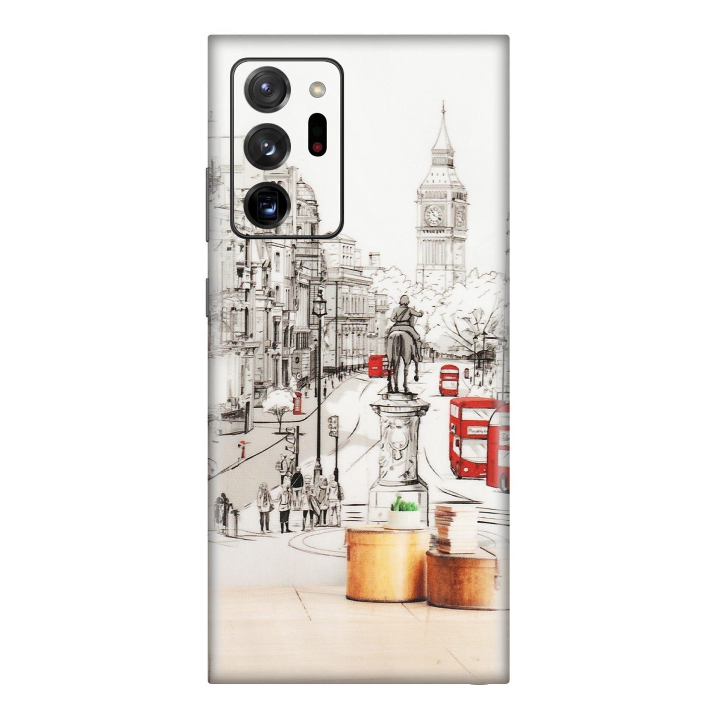 Samsung M/F/Note/Flip and C Phone Skins (All Models) - London Street - Transparent Finish (T-02) Samsung Galaxy Note 20 Ultra