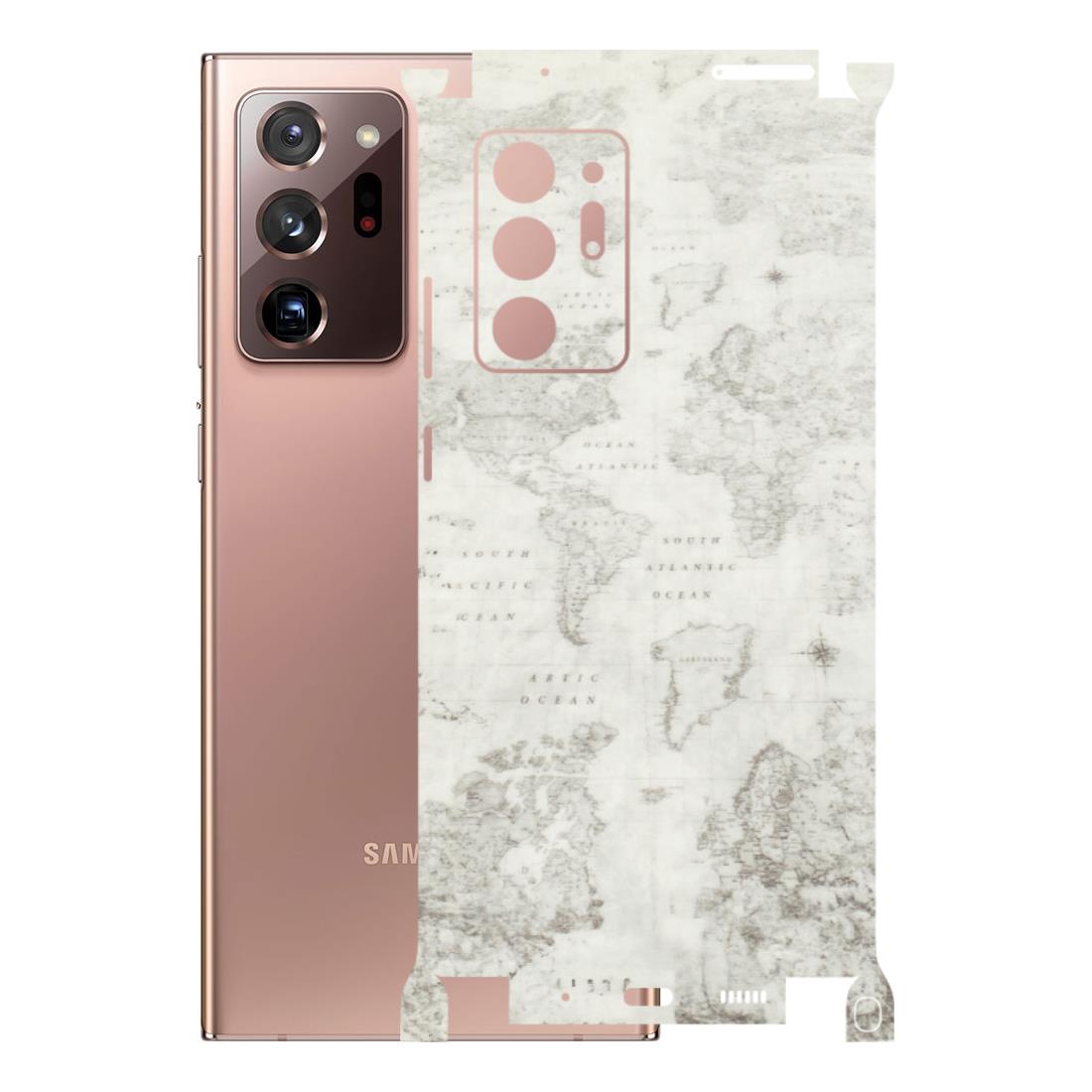 Samsung M/F/Note/Flip and C Phone Skins (All Models) - World Travel Map - Transparent Finish (T-04) Samsung Galaxy Note 20 Ultra
