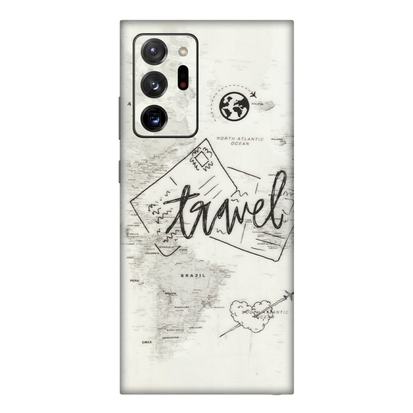 Samsung M/F/Note/Flip and C Phone Skins (All Models) - Travel Ticket - Transparent Finish (T-06) Samsung Galaxy Note 20 Ultra