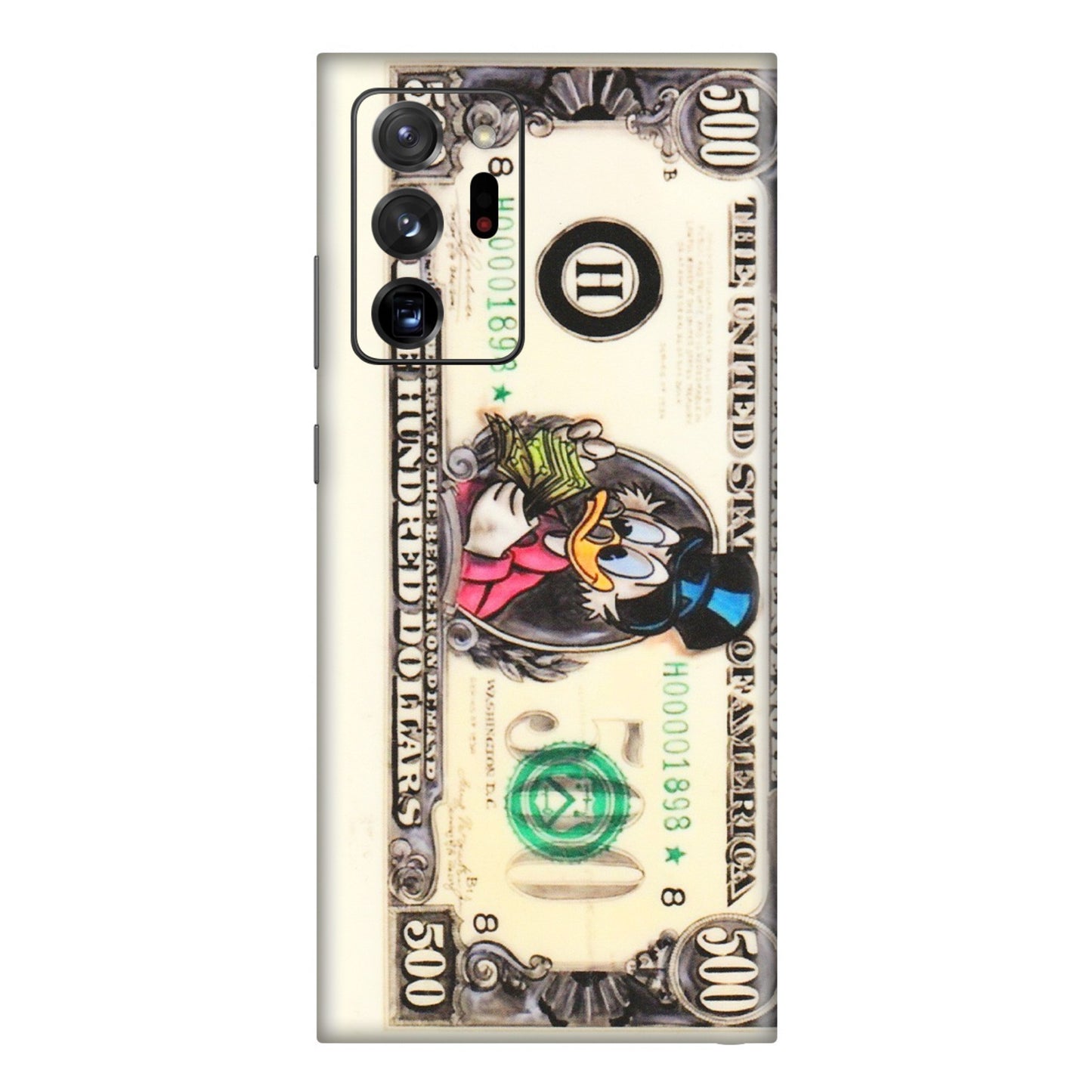 Samsung M/F/Note/Flip and C Phone Skins (All Models) - Five Hundred Dollar Duck - Transparent Finish (T-15) Samsung Galaxy Note 20 Ultra