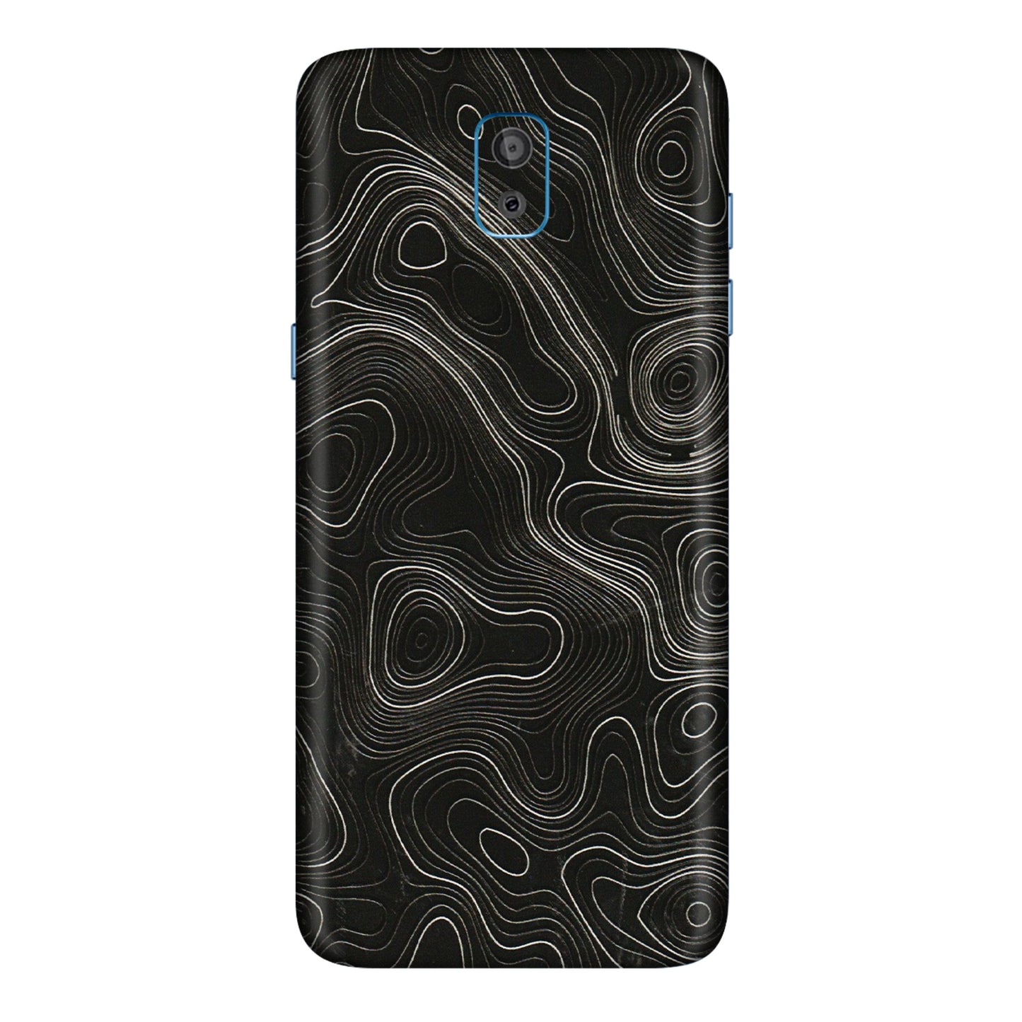 Samsung M/F/Note/Flip and C Phone Skins (All Models) - Black Swirl - 3D Embossed Finish (L-196) Samsung Galaxy On 8