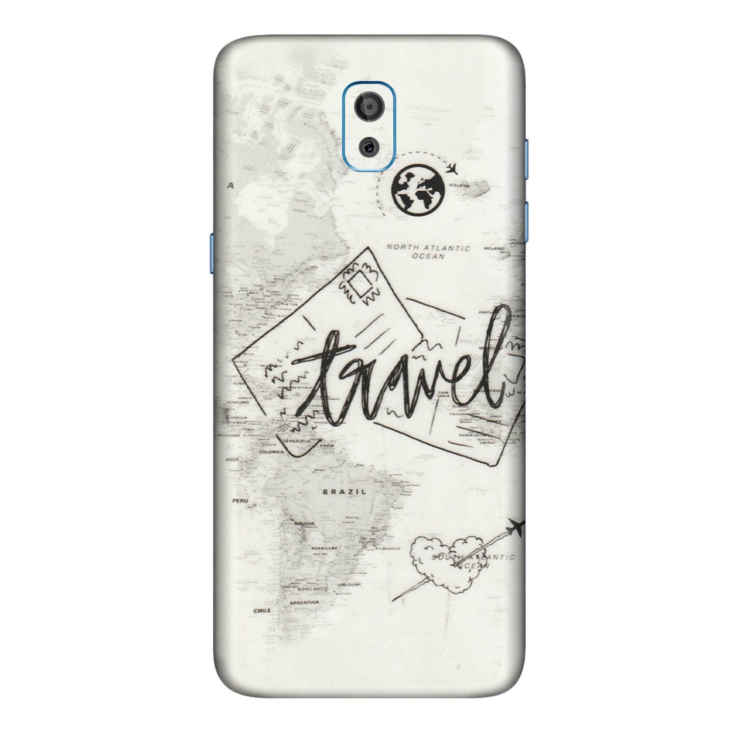 Samsung M/F/Note/Flip and C Phone Skins (All Models) - Travel Ticket - Transparent Finish (T-06) Samsung Galaxy On 8