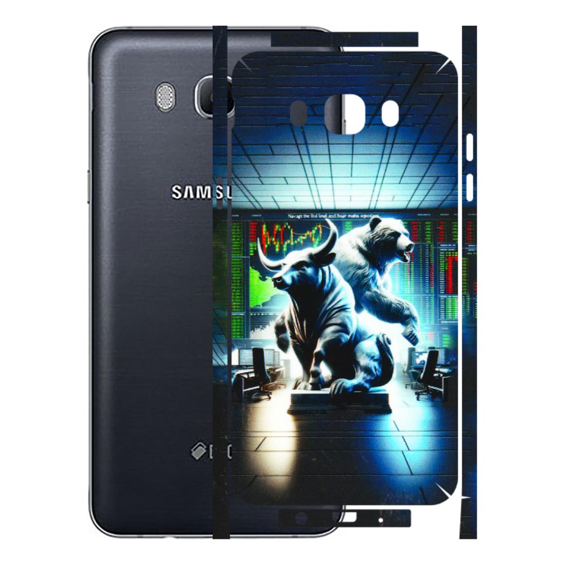 Samsung M/F/Note/Flip and C Phone Skins (All Models) - Stock Market Sensex Bear vs Bulls - 3D Embossed Finish (L-15) Samsung Galaxy On 8