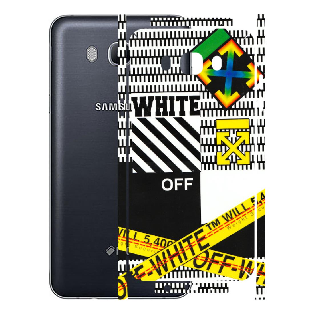 Samsung M/F/Note/Flip and C Phone Skins (All Models) - White Off Abstract - 3D Embossed Finish (L-172) Samsung Galaxy On 8