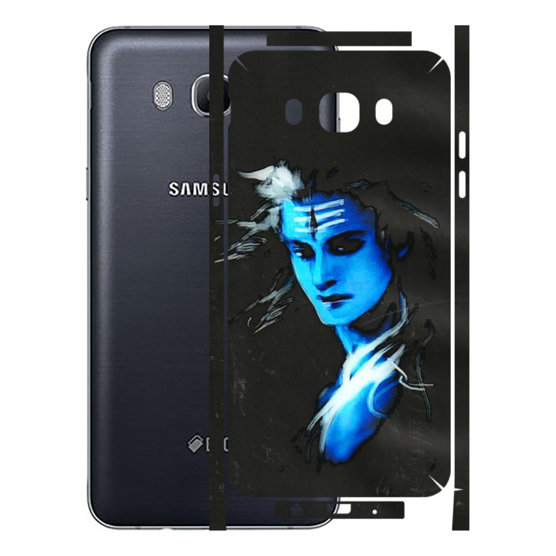 Samsung M/F/Note/Flip and C Phone Skins (All Models) - Har Har Mahadev Blue/Black - 3D Embossed Finish (L-185) Samsung Galaxy On 8
