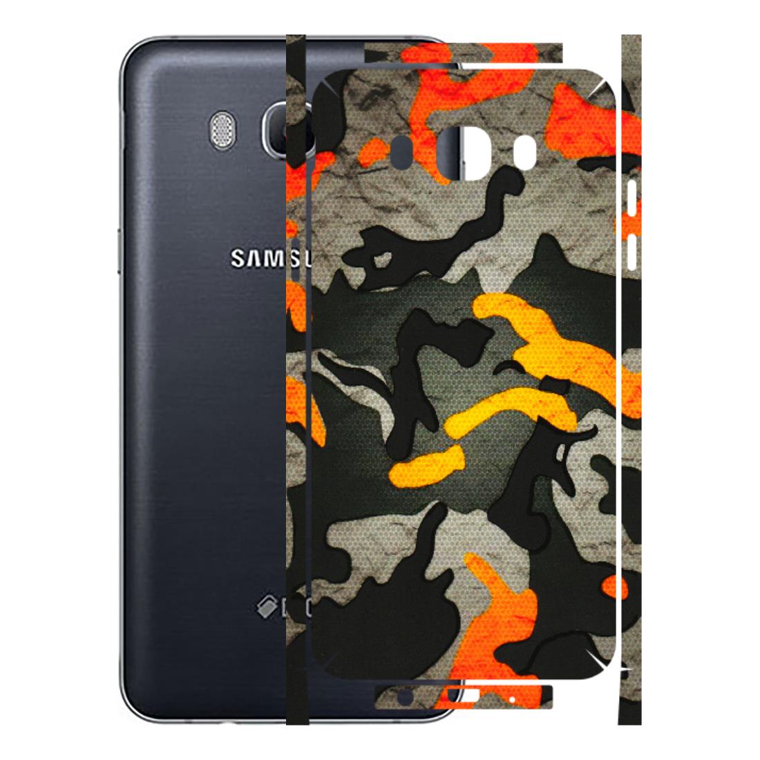 Samsung M/F/Note/Flip and C Phone Skins (All Models) - Orange Camouflage - 3D Embossed Finish (L-204) Samsung Galaxy On 8